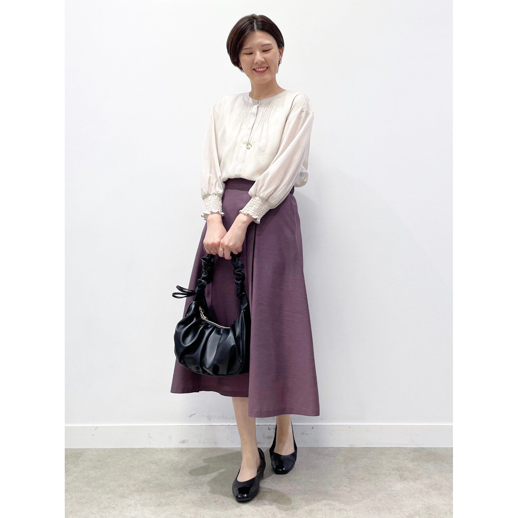 Reflect「【接触冷感／洗える】ピンタックシアーブラウス」|シャツ・ブラウス|