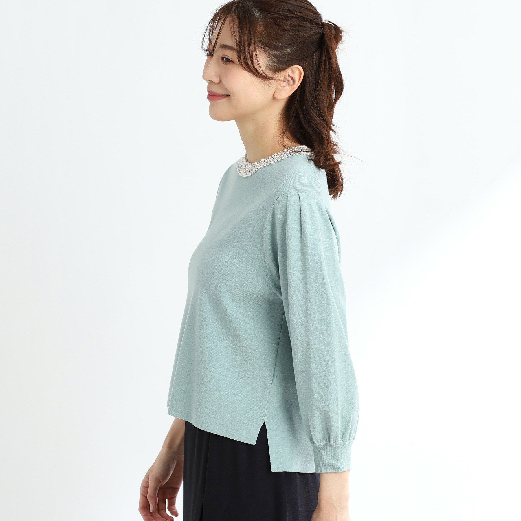 Reflect「【R‐QUALITY】パール調&times;クリスタルビジューニット」|ニット・セーター|