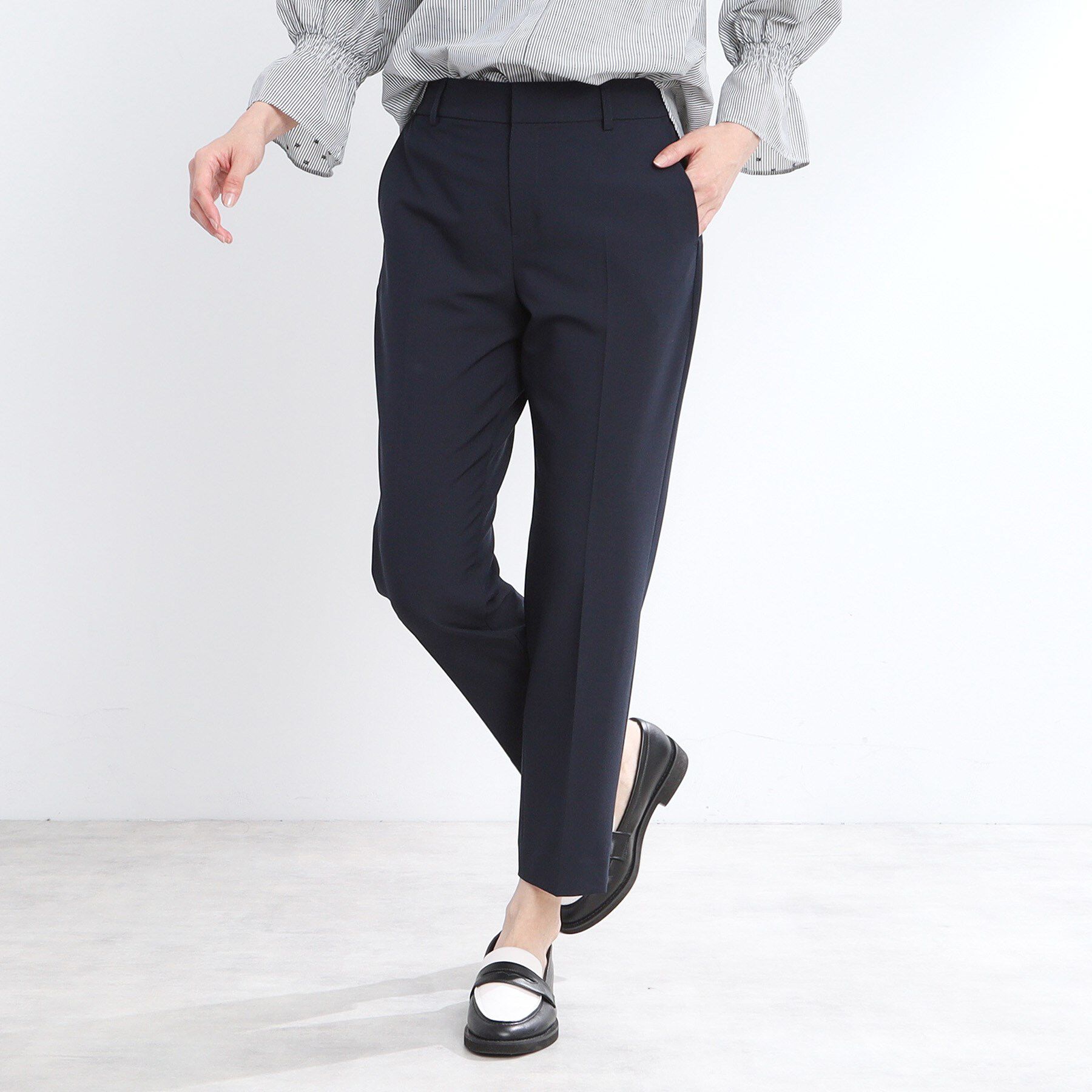 Reflect「【WEB先行カラーあり／私のパンツ／撥水／マシンウォッシュ可／雨の日も安心】ベーシックパンツ」|その他|ネイビー(094)