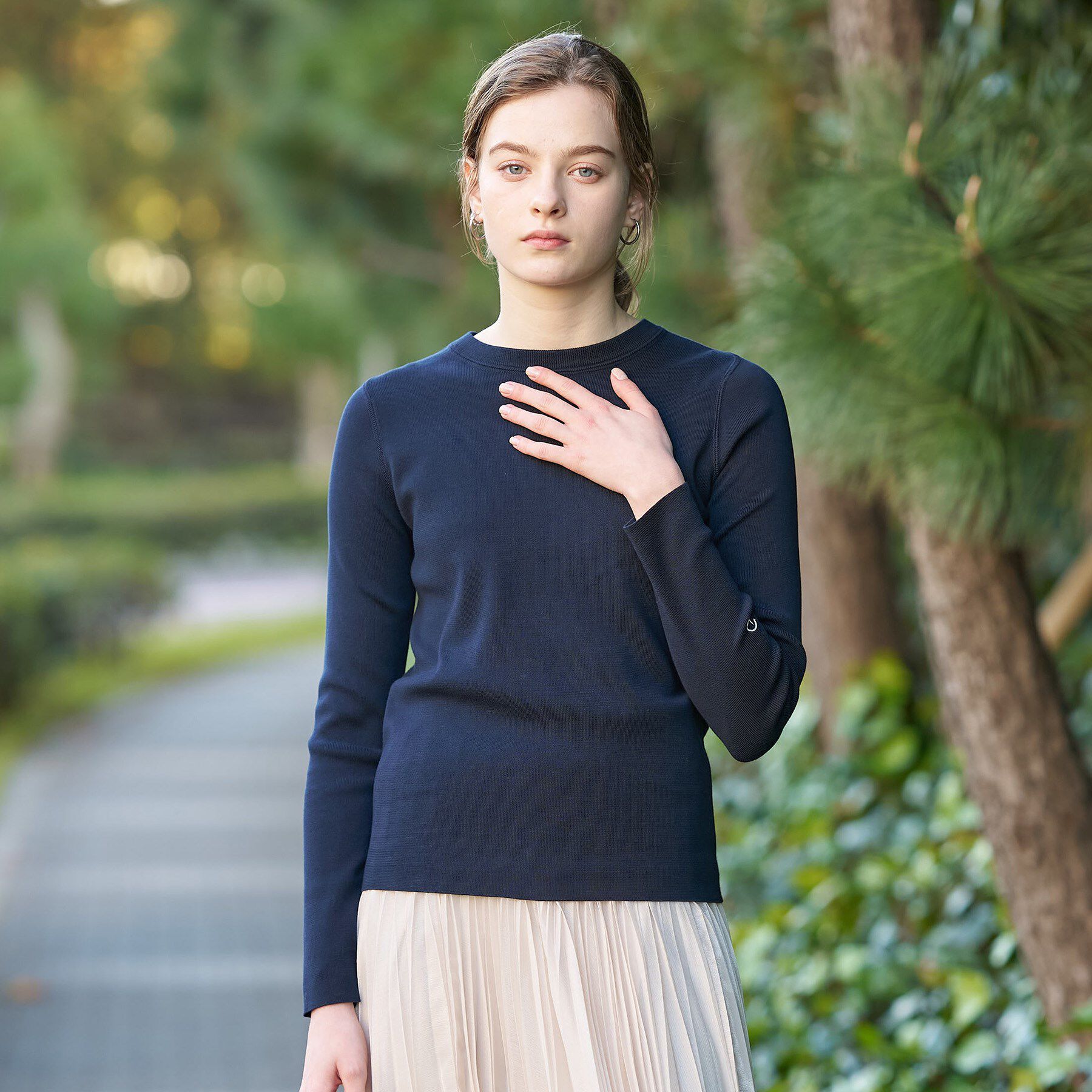 DRESSTERIOR「コットンフルニードルニット」|ニット・セーター|