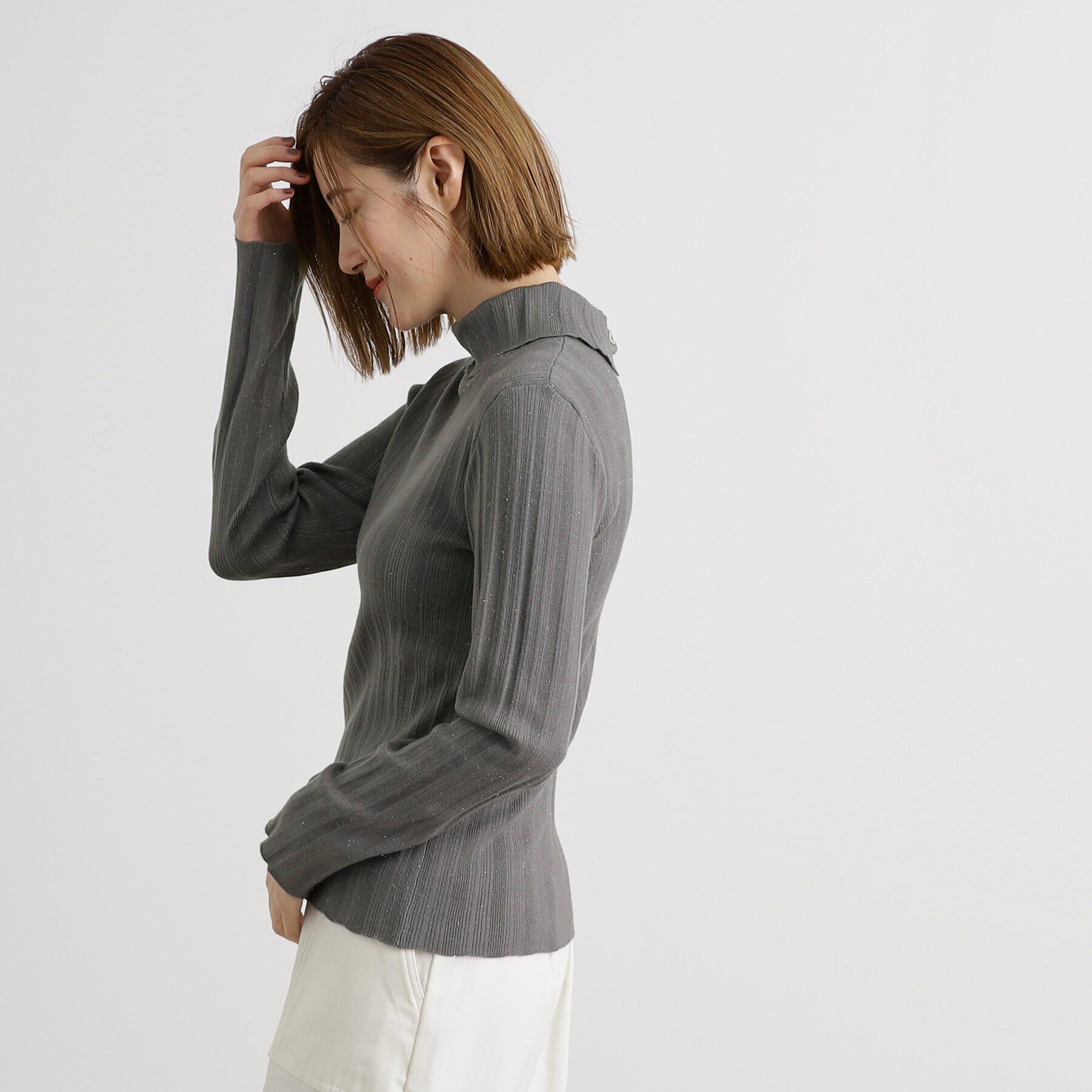 grove「【雑誌掲載】アンジェリーナランダムリブプルオーバー」|ニット・セーター|