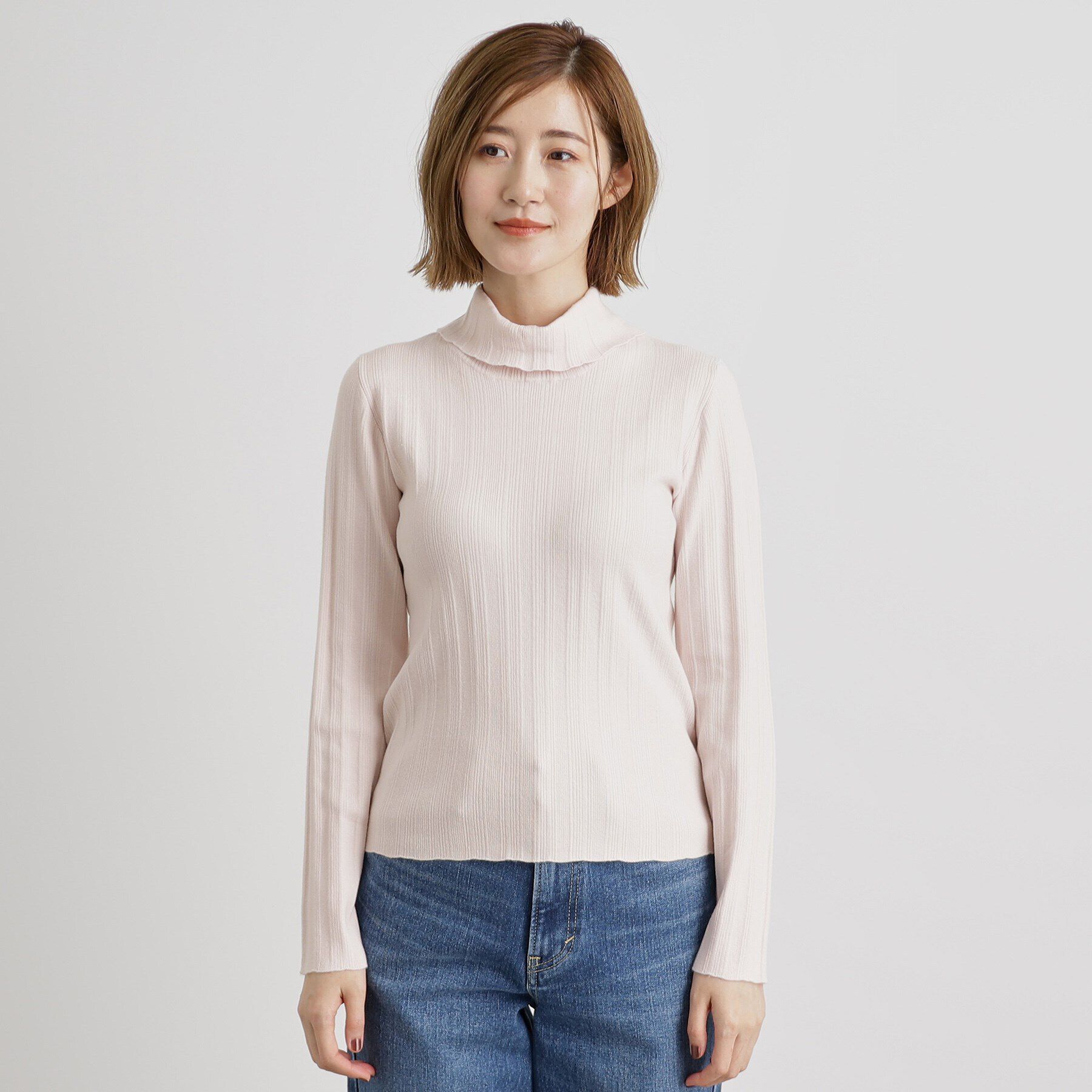 grove「【雑誌掲載】アンジェリーナランダムリブプルオーバー」|ニット・セーター|