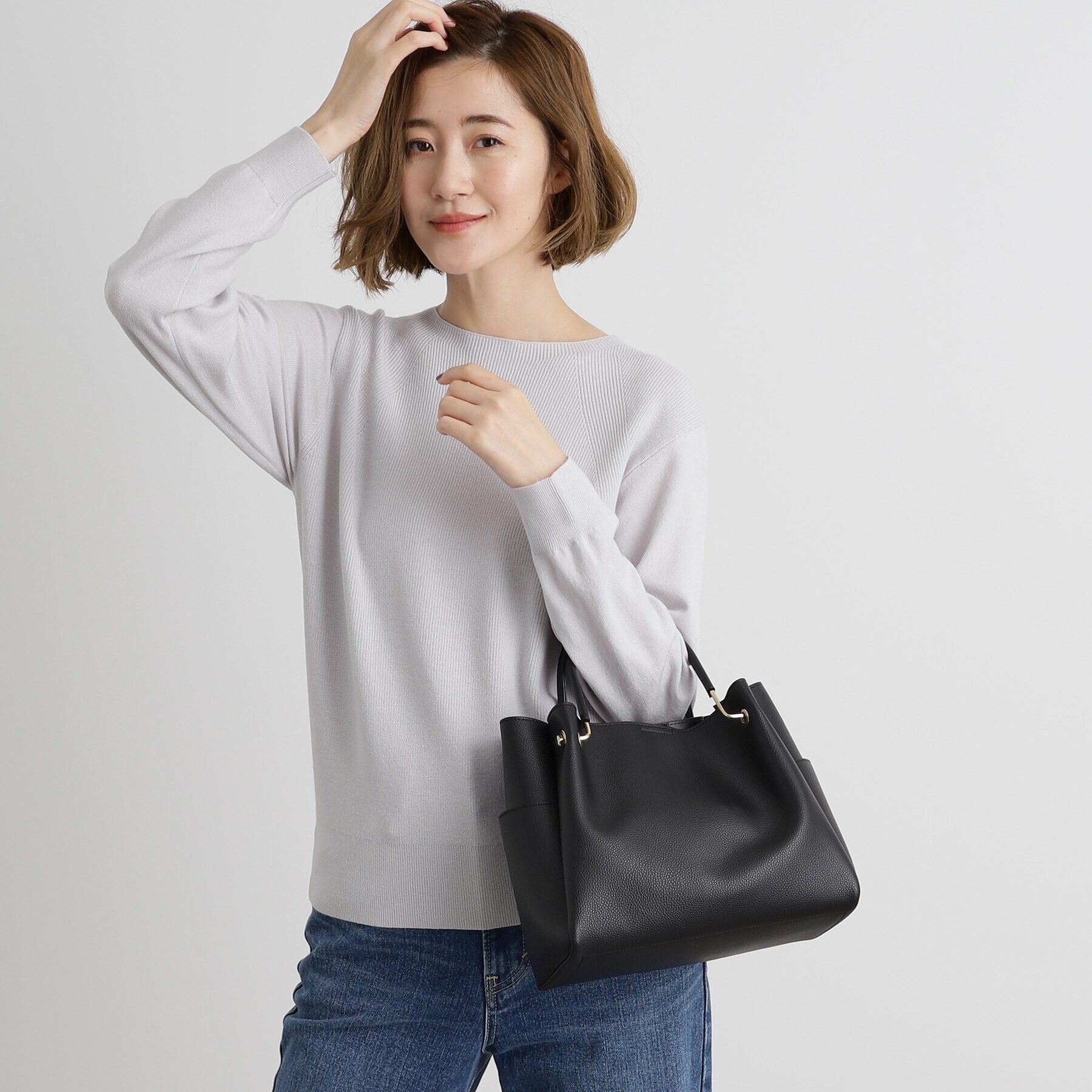 grove「メタルハンドル2WAYトート」|トートバッグ|