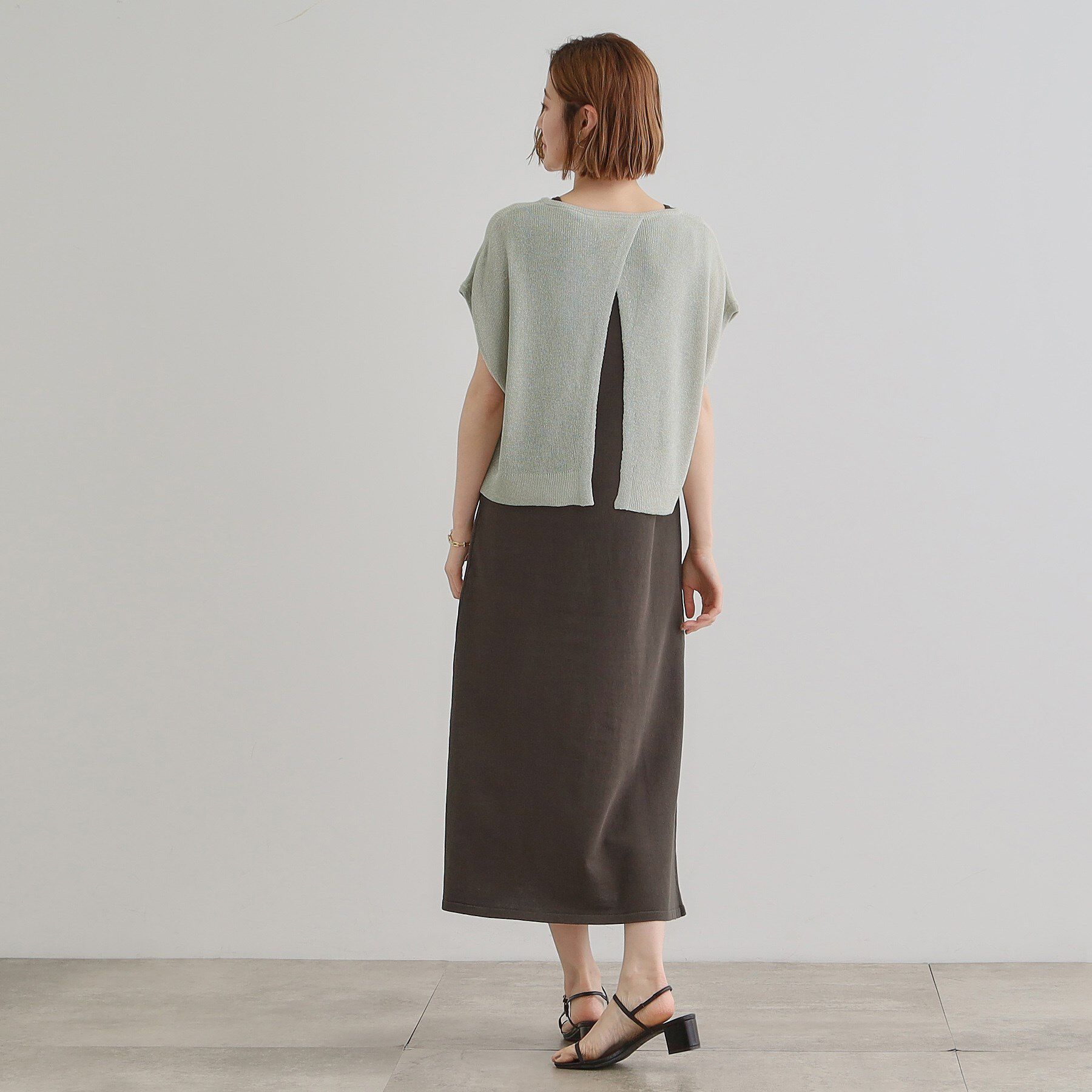 grove「ラメベスト&times;ニットワンピースSET」|ワンピース|