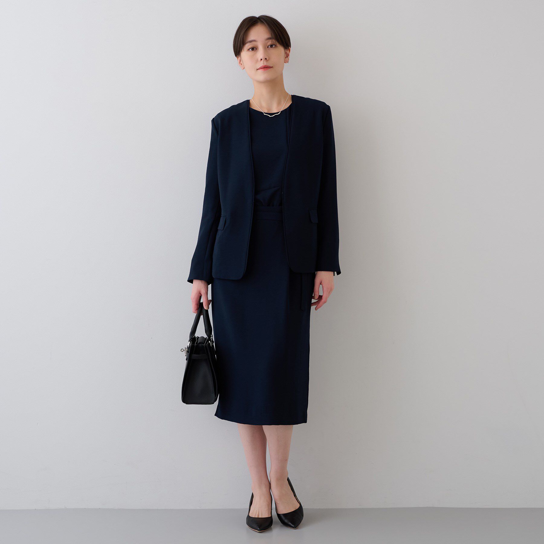 INDIVI「【着る日傘/遮熱/UVケア】ベルト付ストレートラインスカート」|スカート|