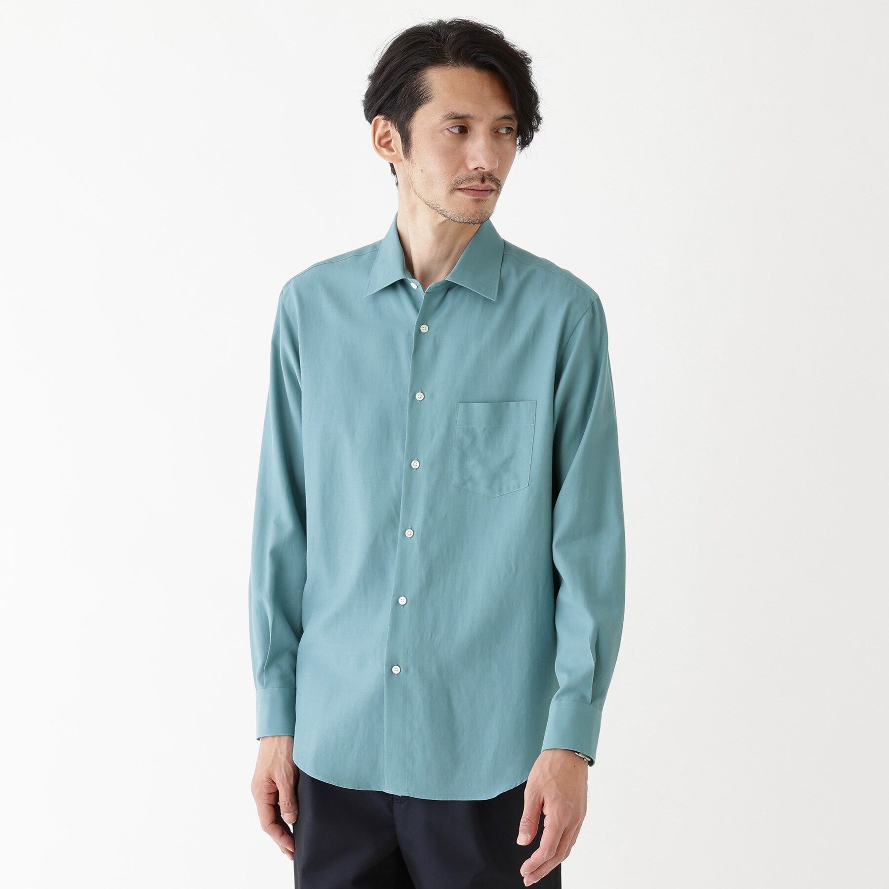 TAKEO KIKUCHI「【THE FLAGSHIP】オーガニックコットン シャツ」|シャツ・ブラウス|ブルー(092)