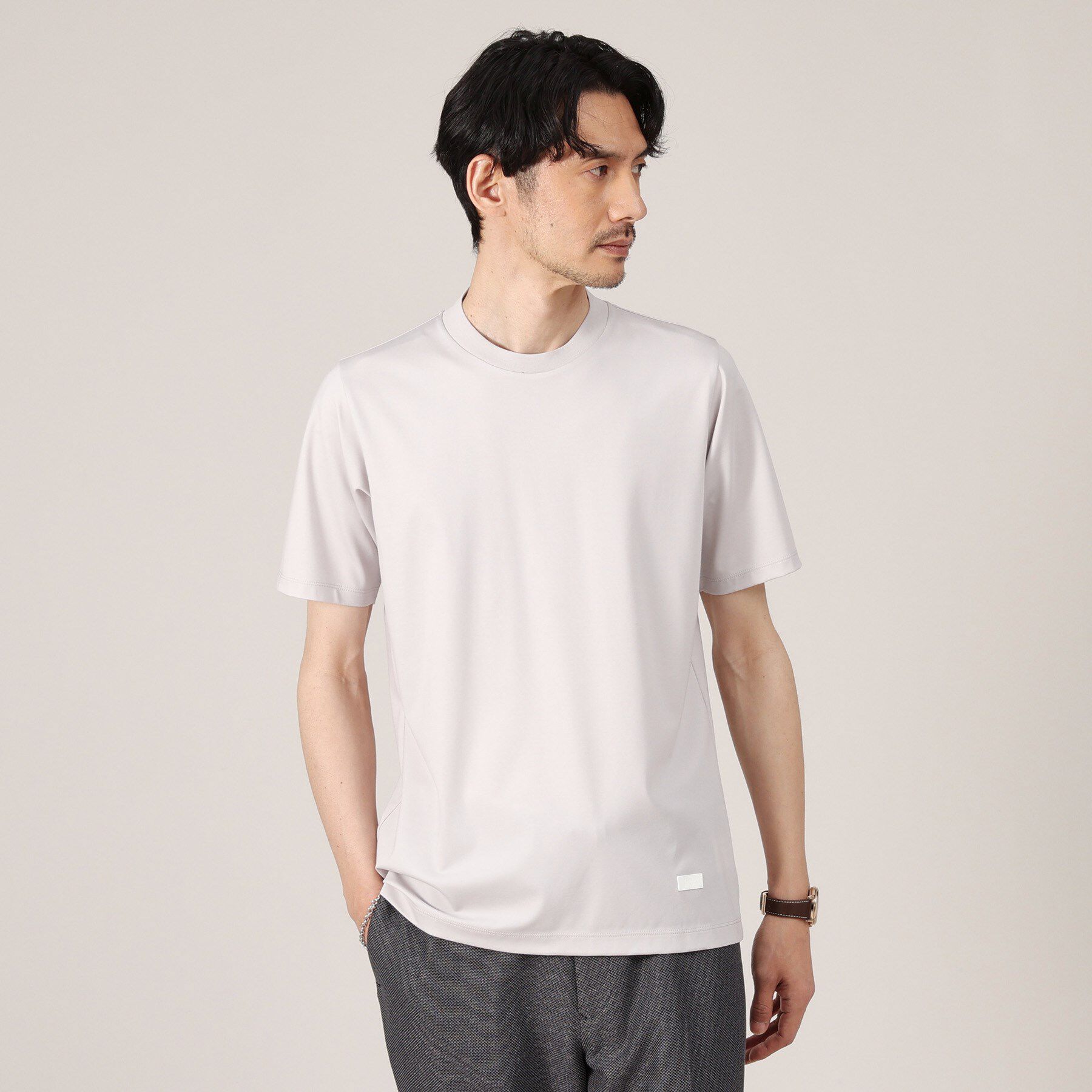 TAKEO KIKUCHI「【接触冷感】テーラード Tシャツ」|Tシャツ・カットソー|ライトグレー(011