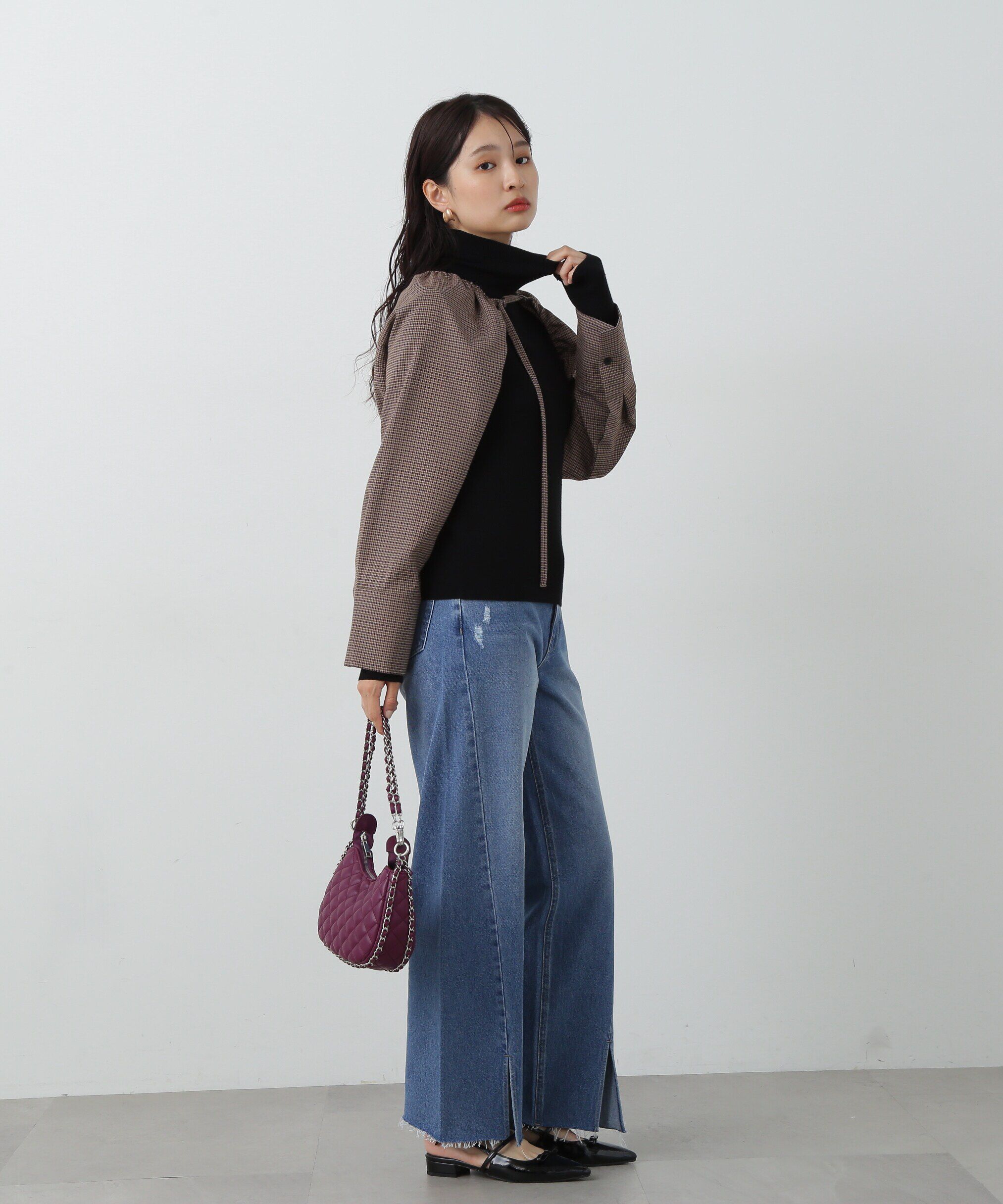  「ウール混ハイネックニット」|ニット・セーター|