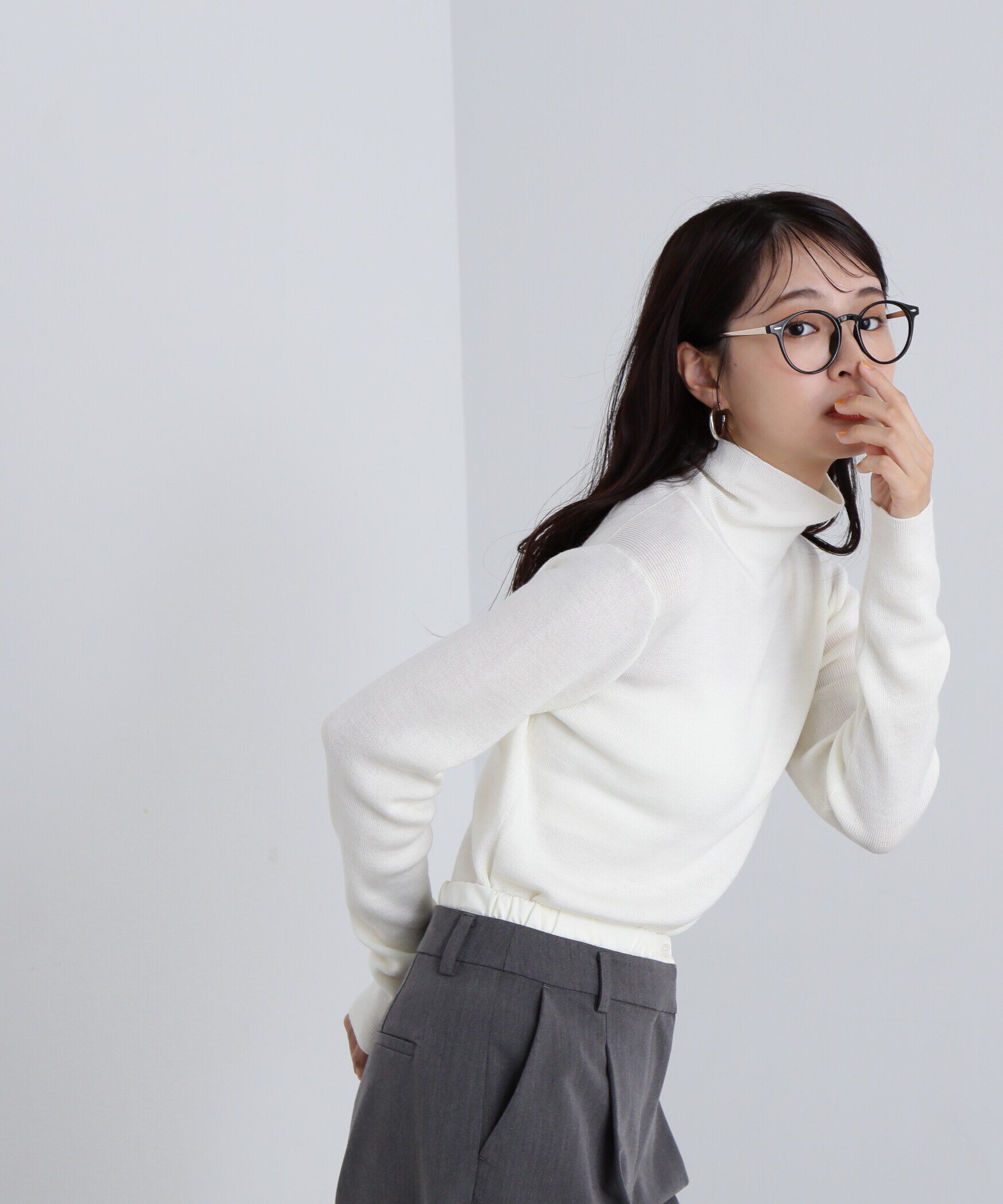  「ウール混ハイネックニット」|ニット・セーター|