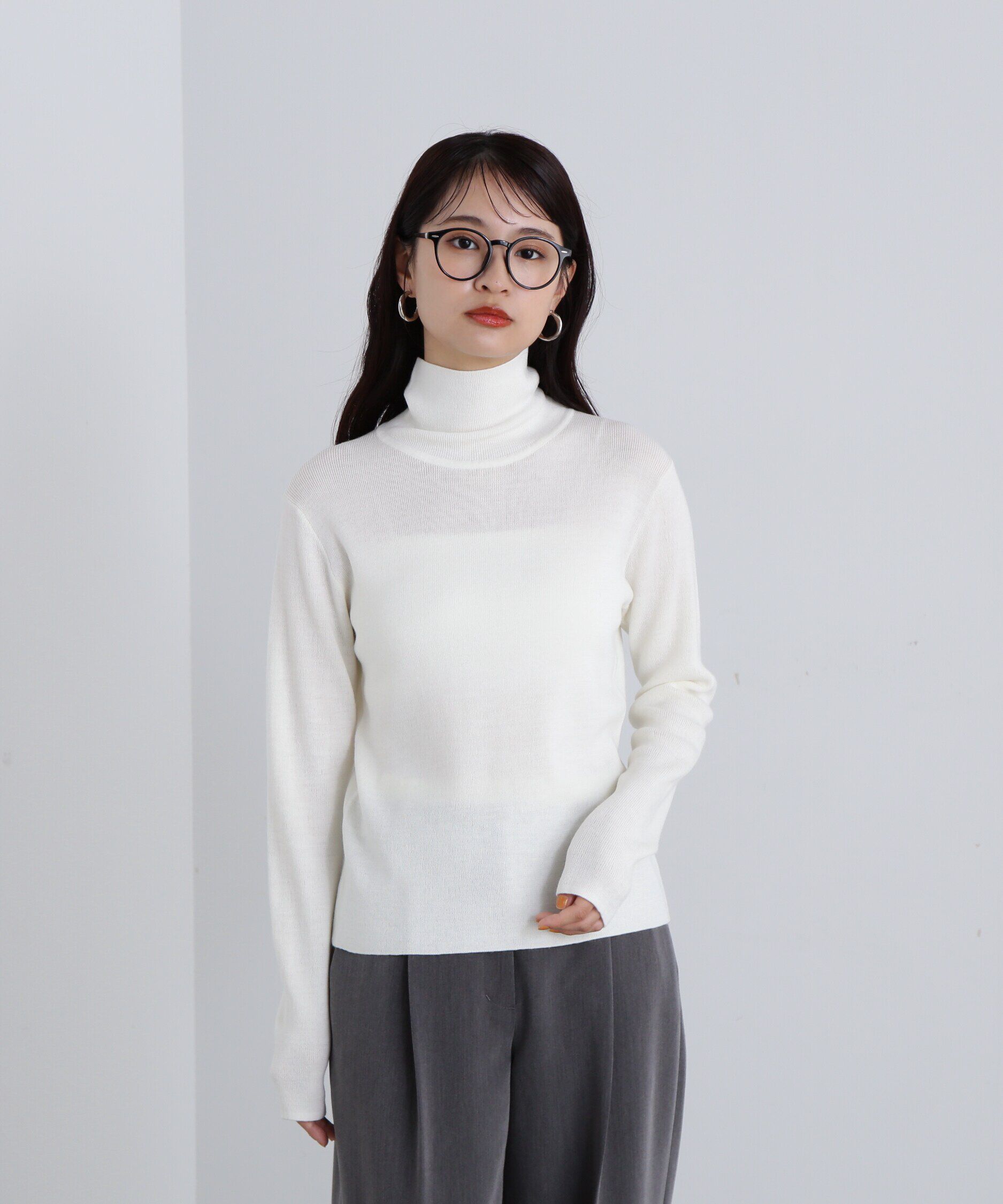  「ウール混ハイネックニット」|ニット・セーター|