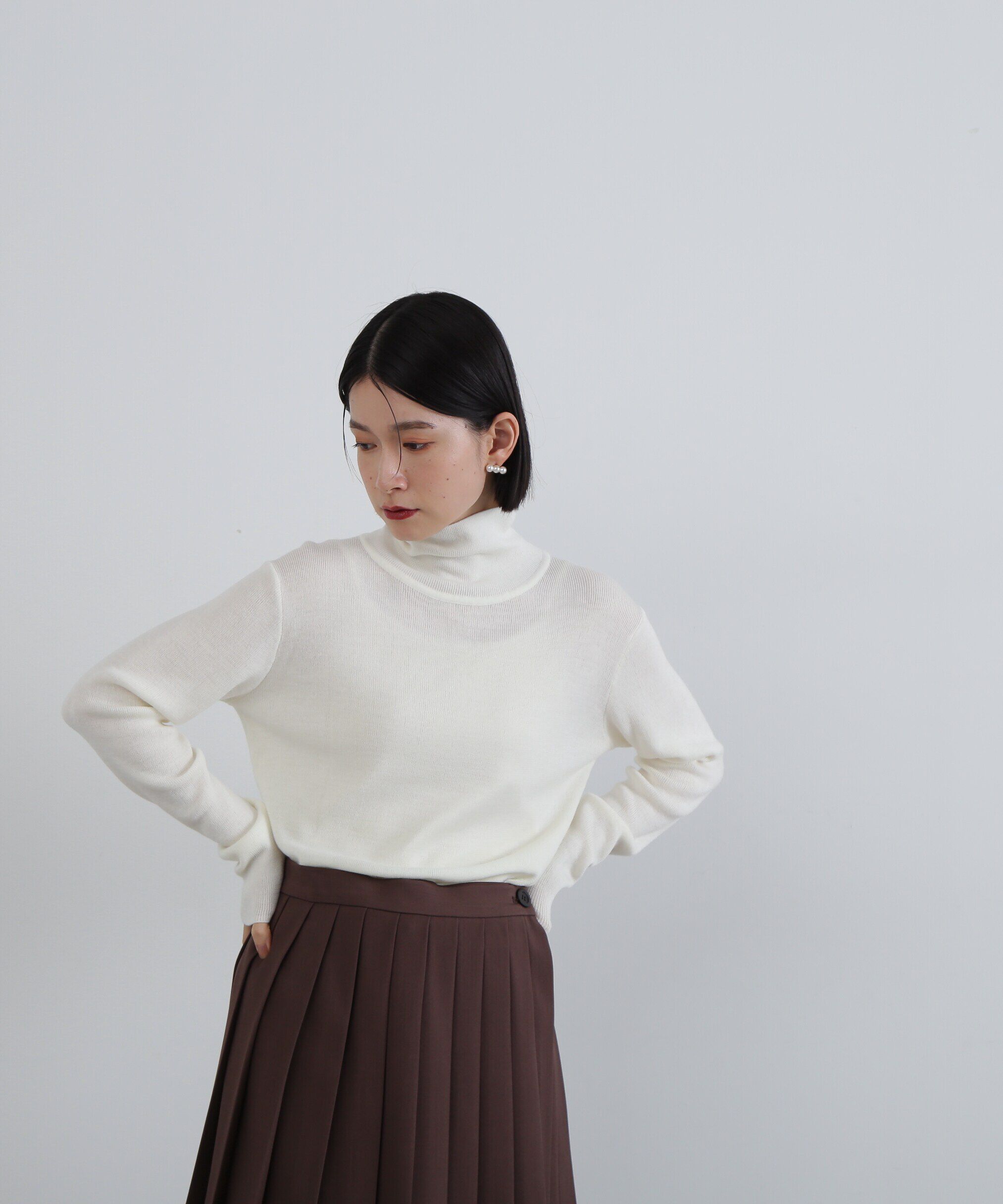  「ウール混ハイネックニット」|ニット・セーター|