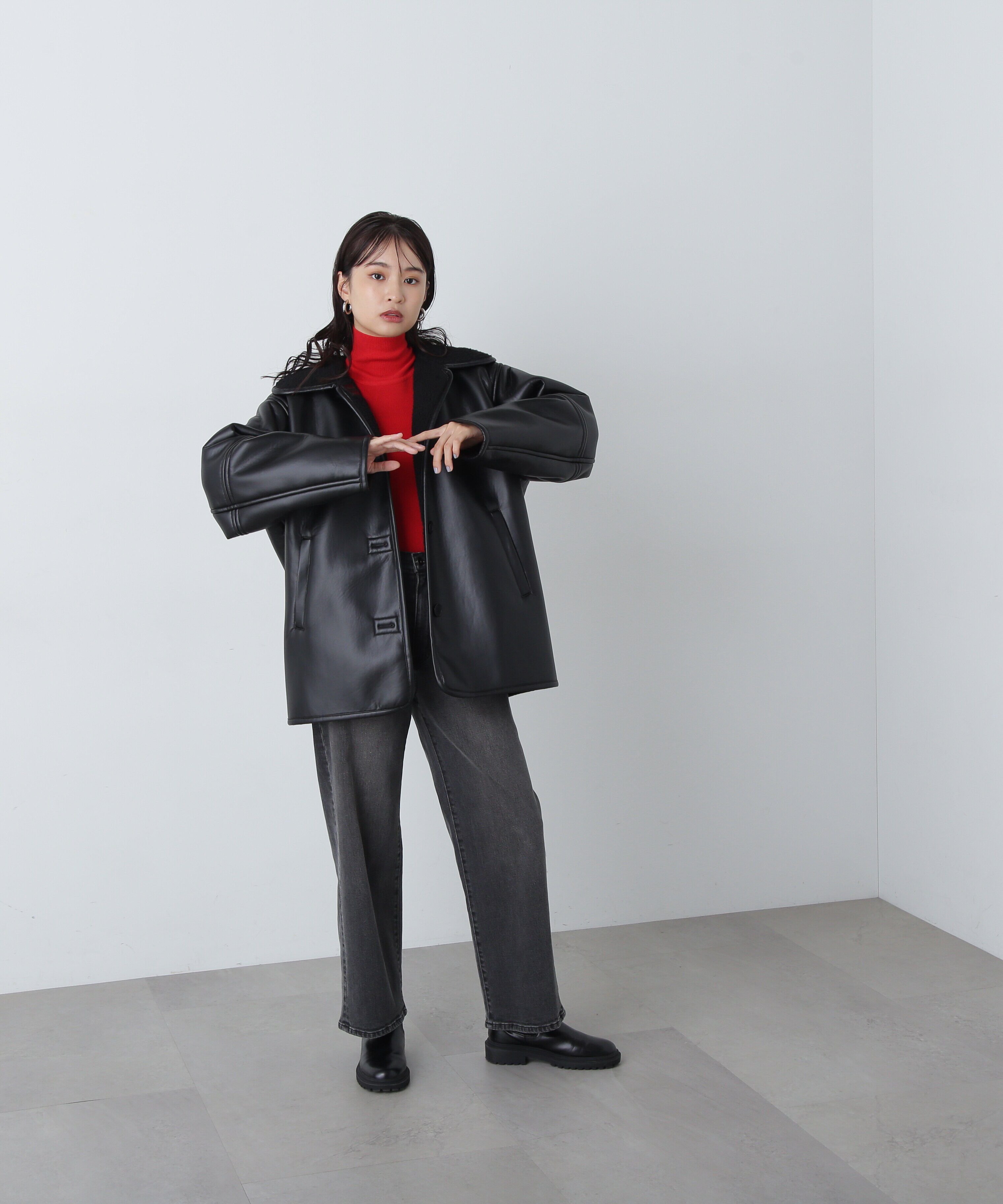  「ウール混ハイネックニット」|ニット・セーター|