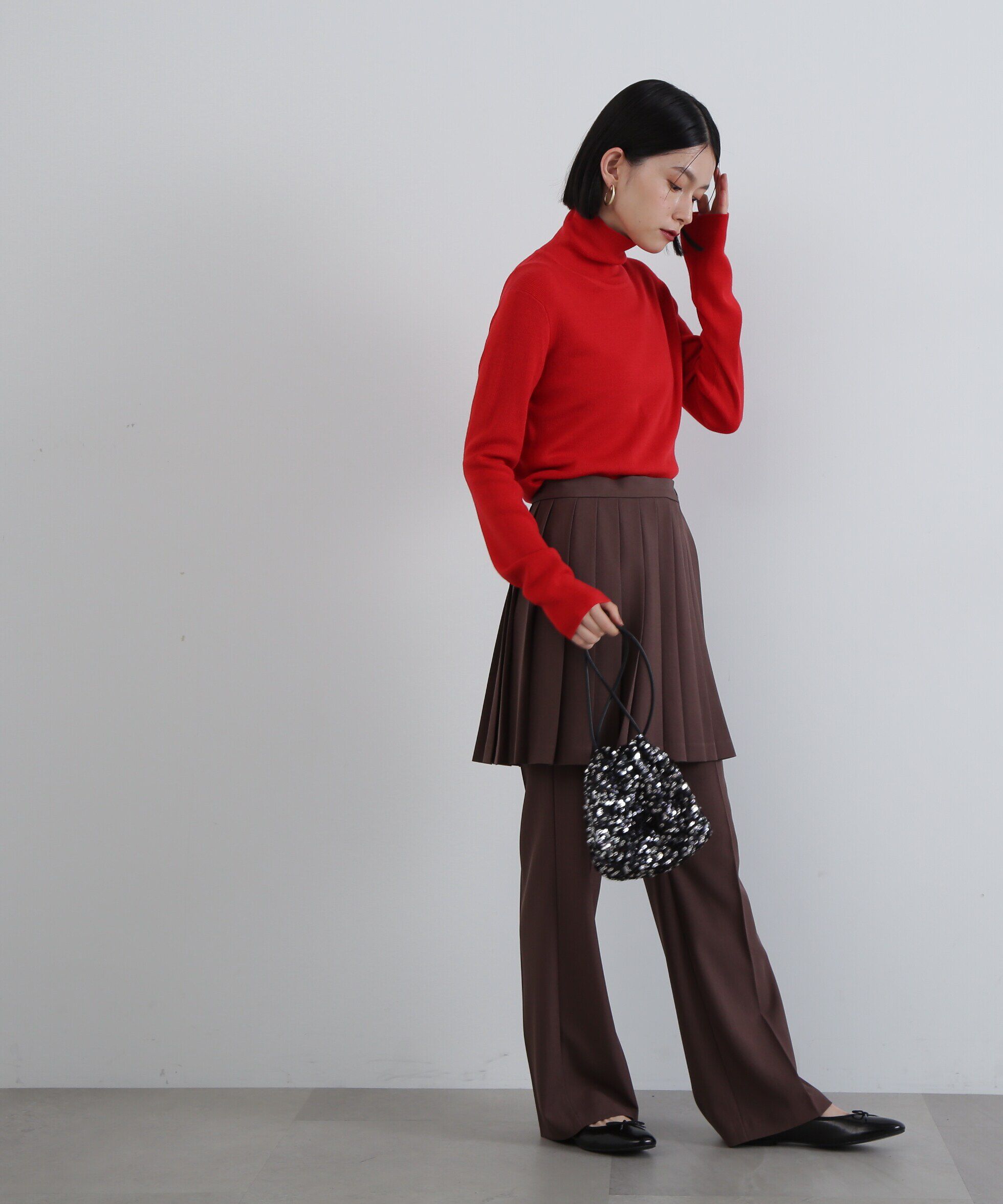  「ウール混ハイネックニット」|ニット・セーター|