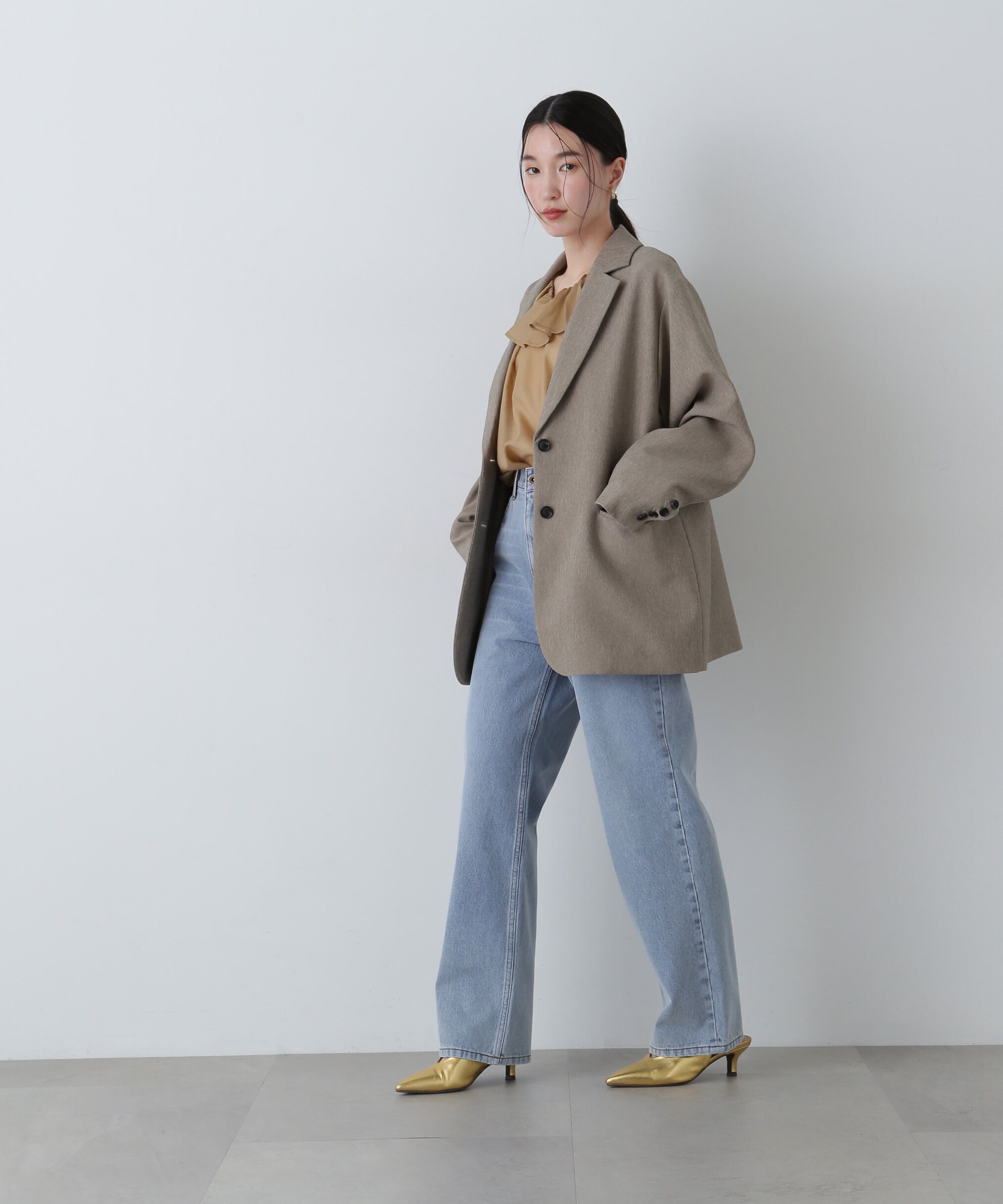  「ハイライズストレートデニムパンツ」|その他|