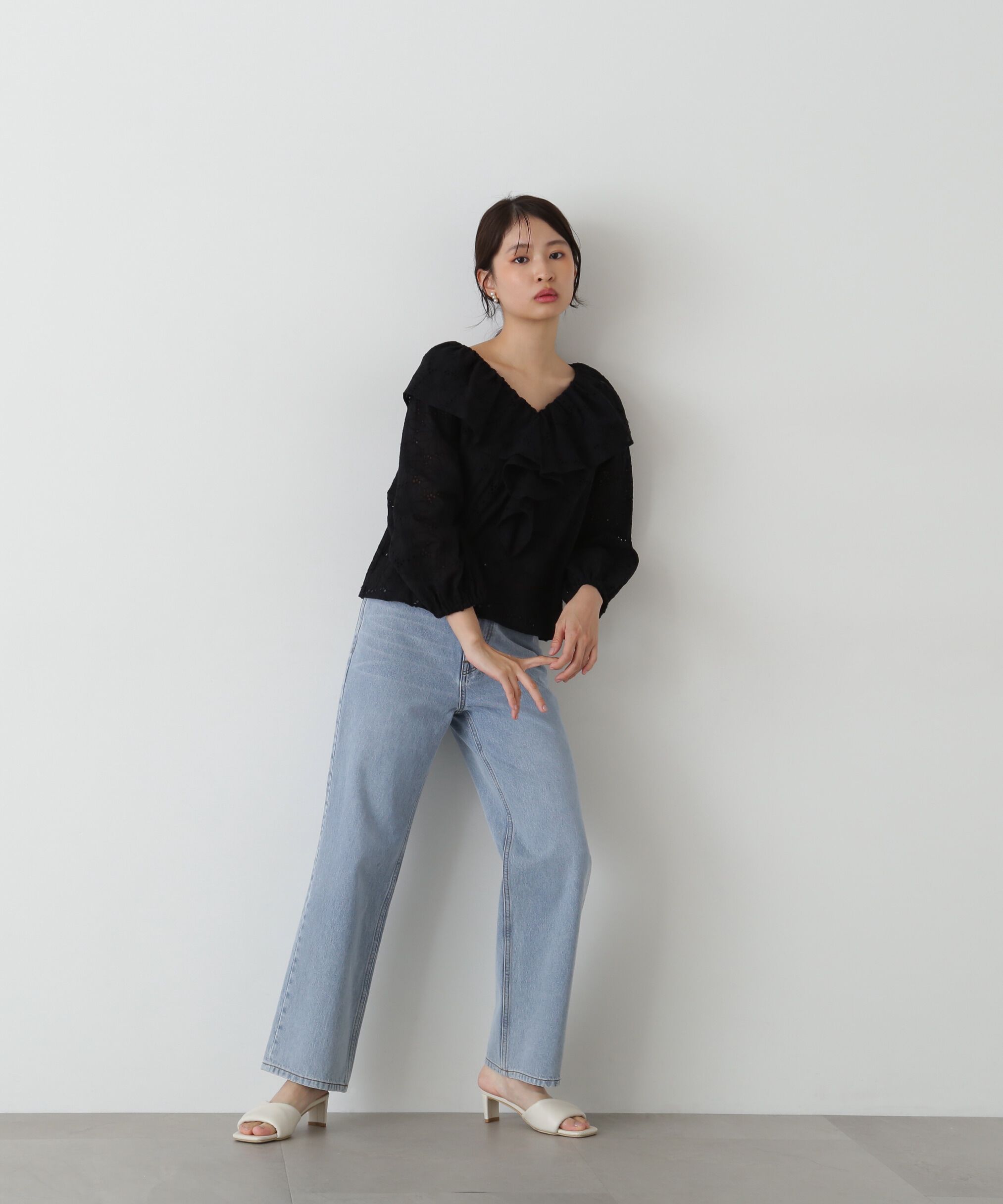  「ハイライズストレートデニムパンツ」|その他|