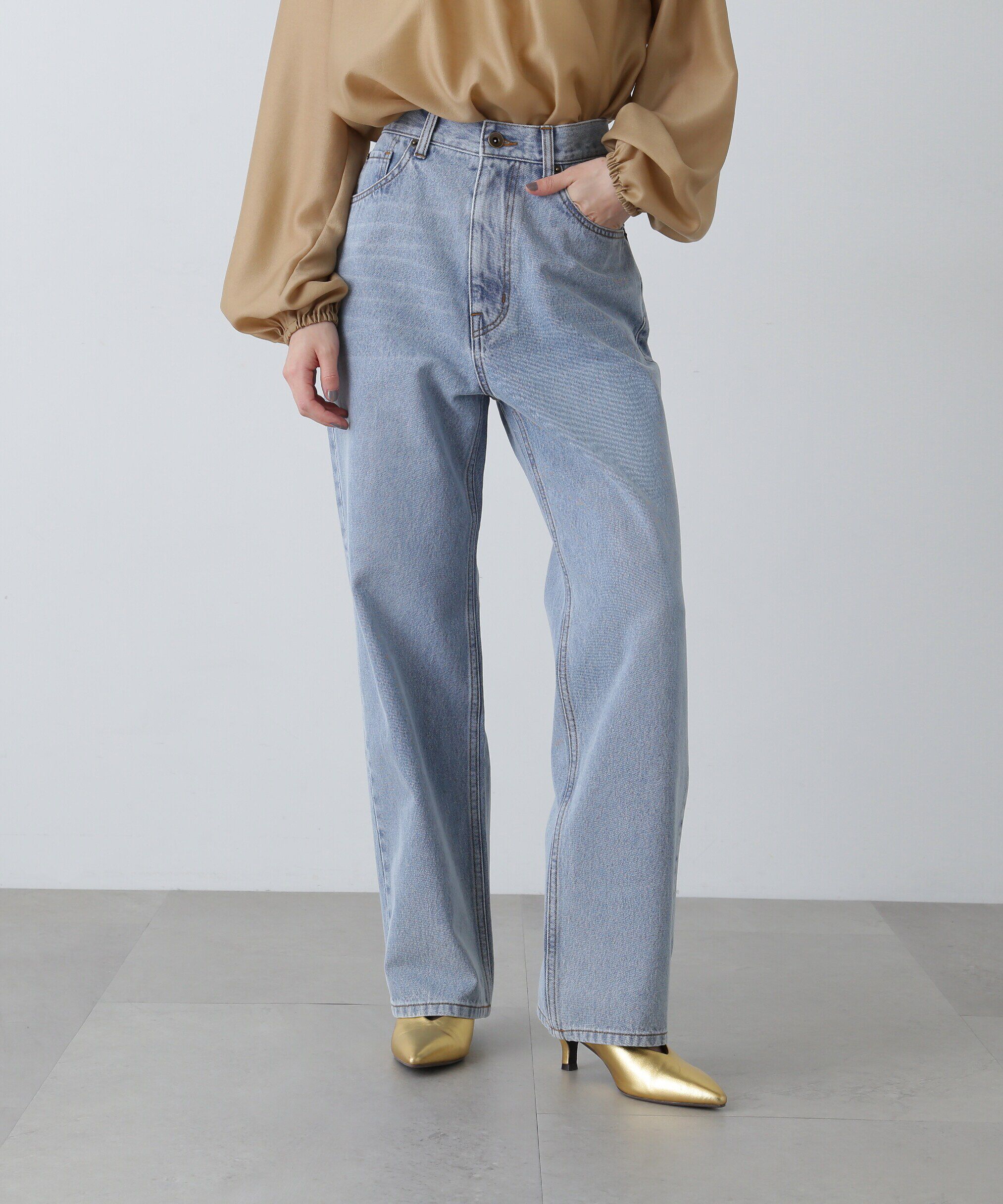  「ハイライズストレートデニムパンツ」|その他|