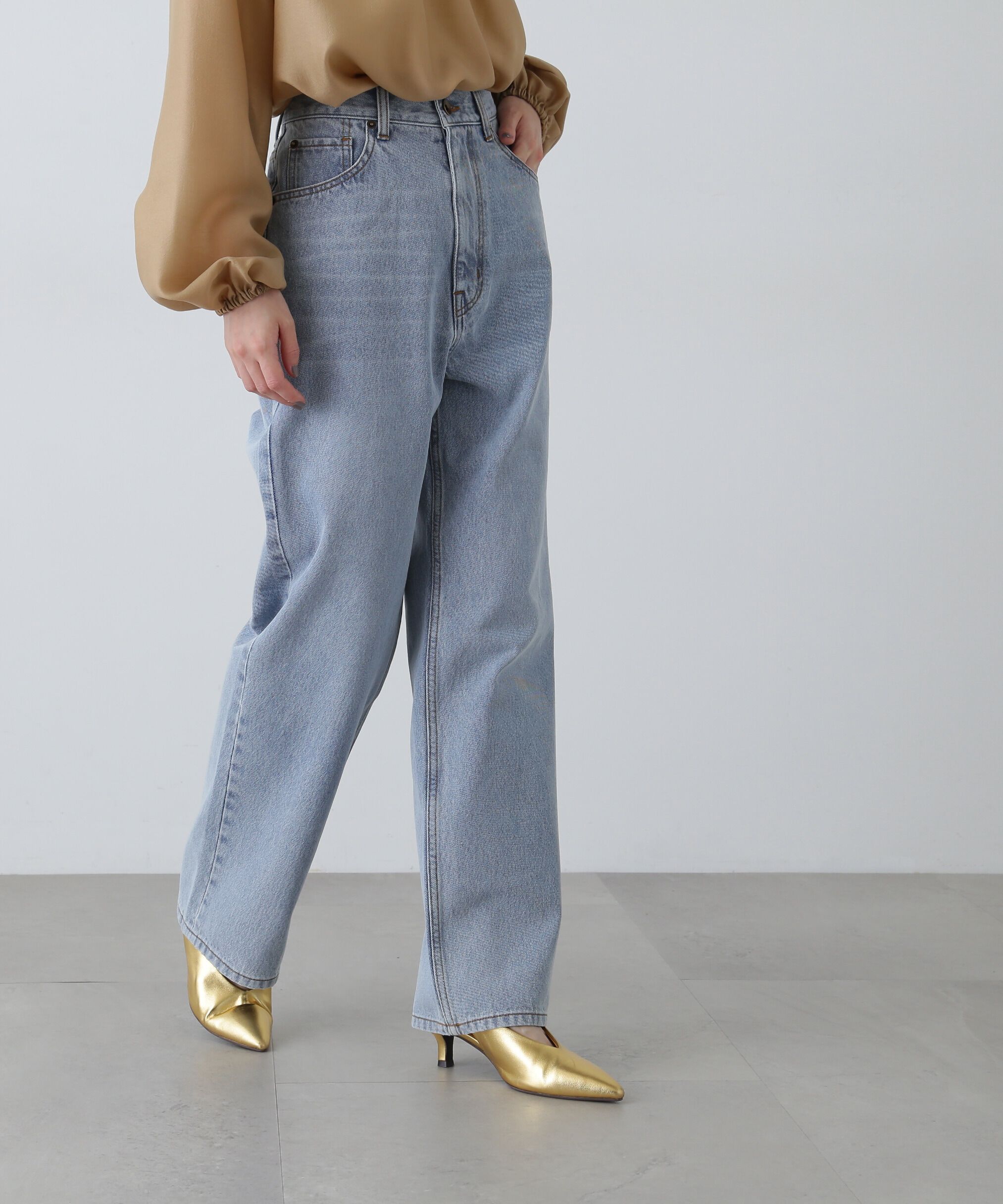  「ハイライズストレートデニムパンツ」|その他|