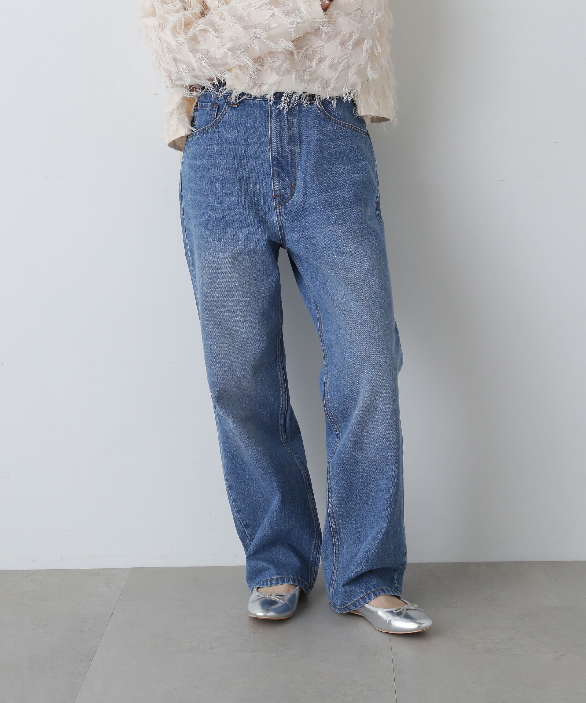  「ハイライズストレートデニムパンツ」|その他|