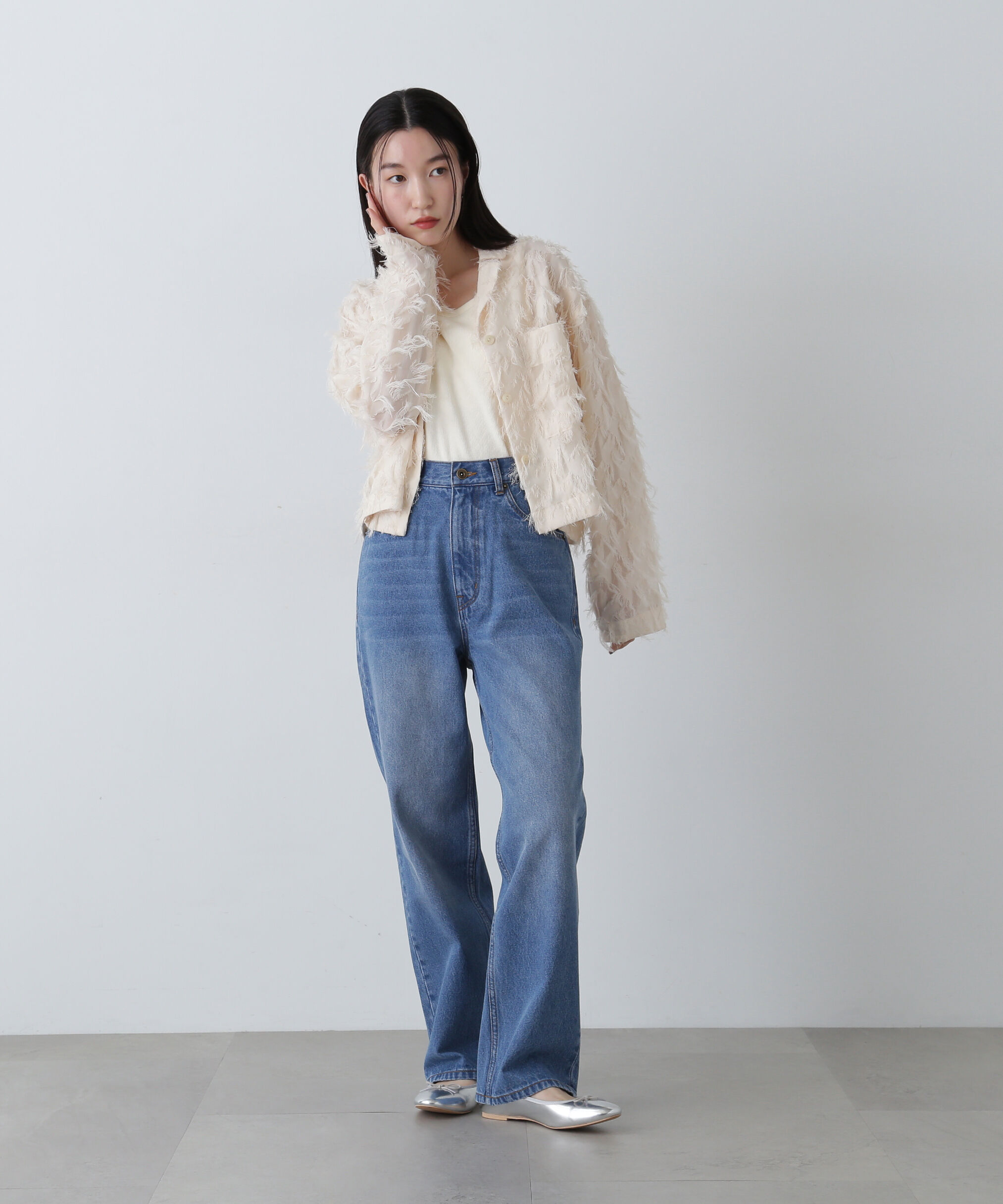  「ハイライズストレートデニムパンツ」|その他|