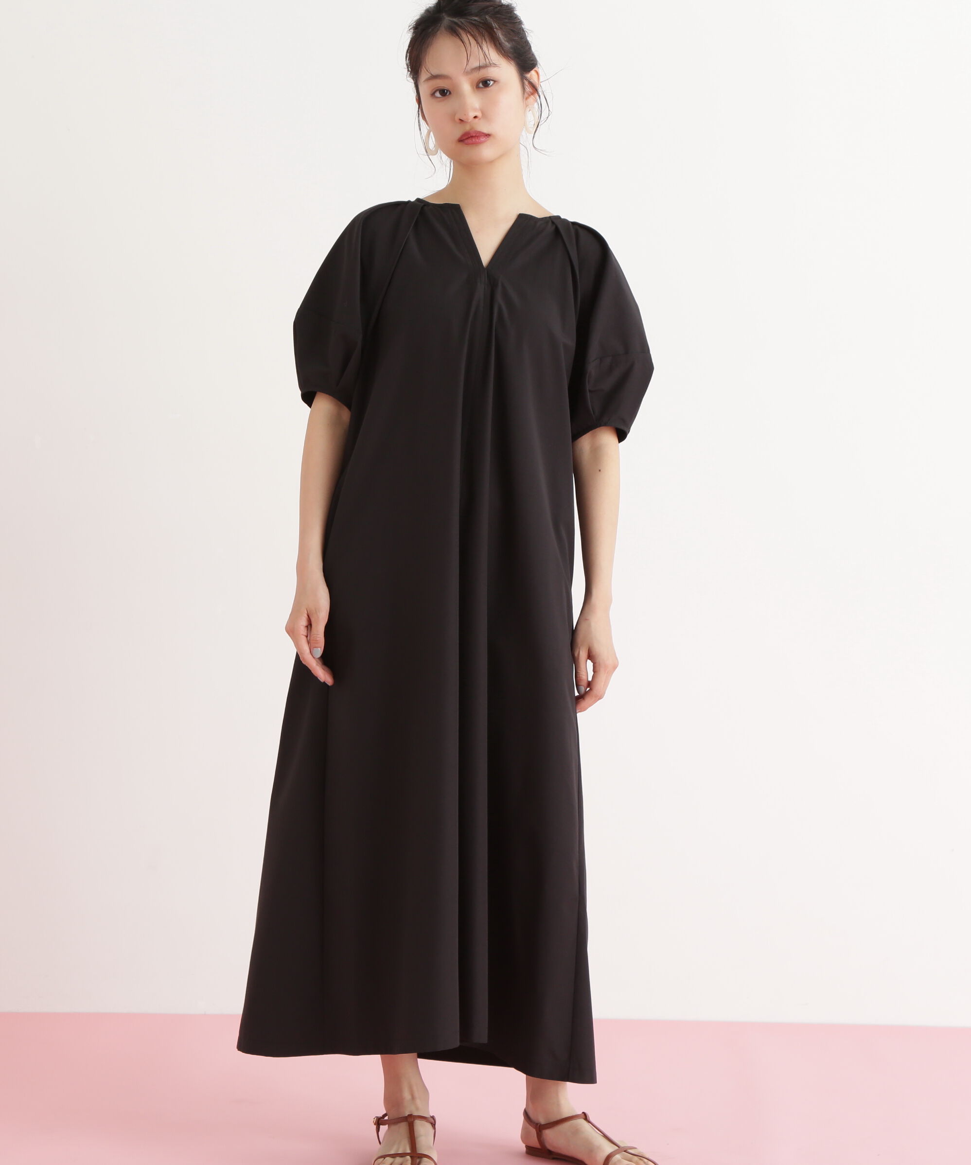  「タックスリーブワンピース」|ワンピース|