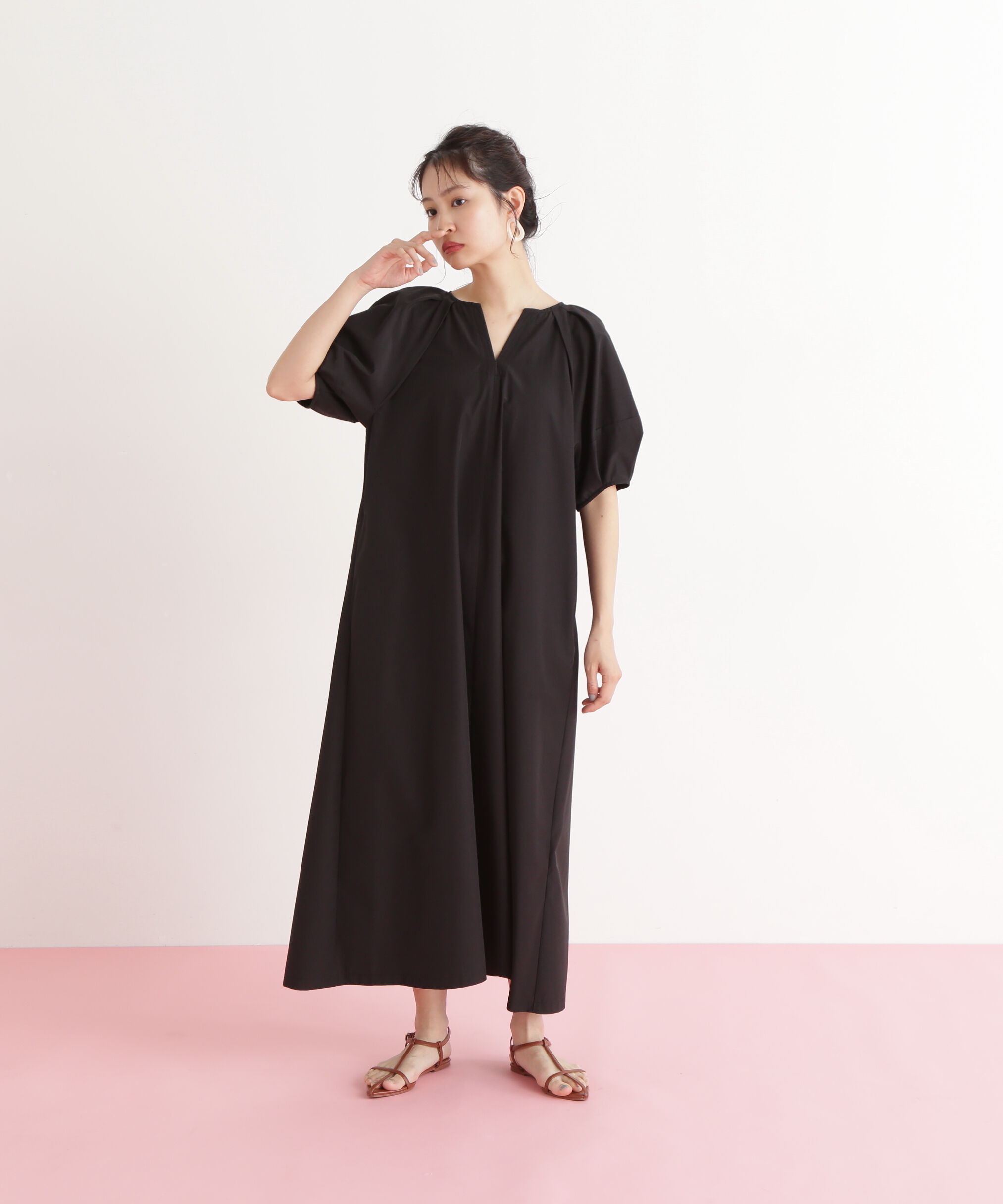  「タックスリーブワンピース」|ワンピース|