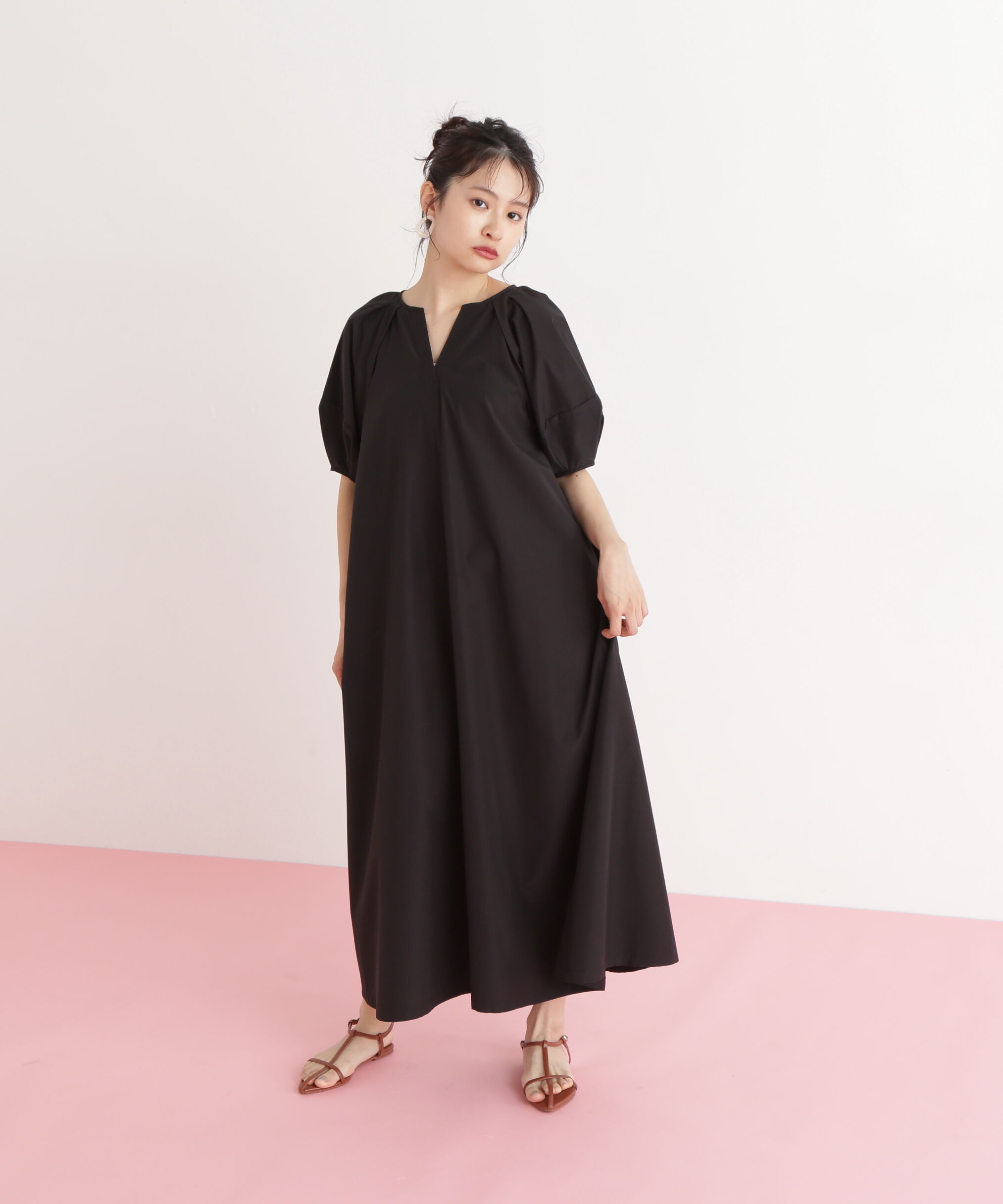  「タックスリーブワンピース」|ワンピース|