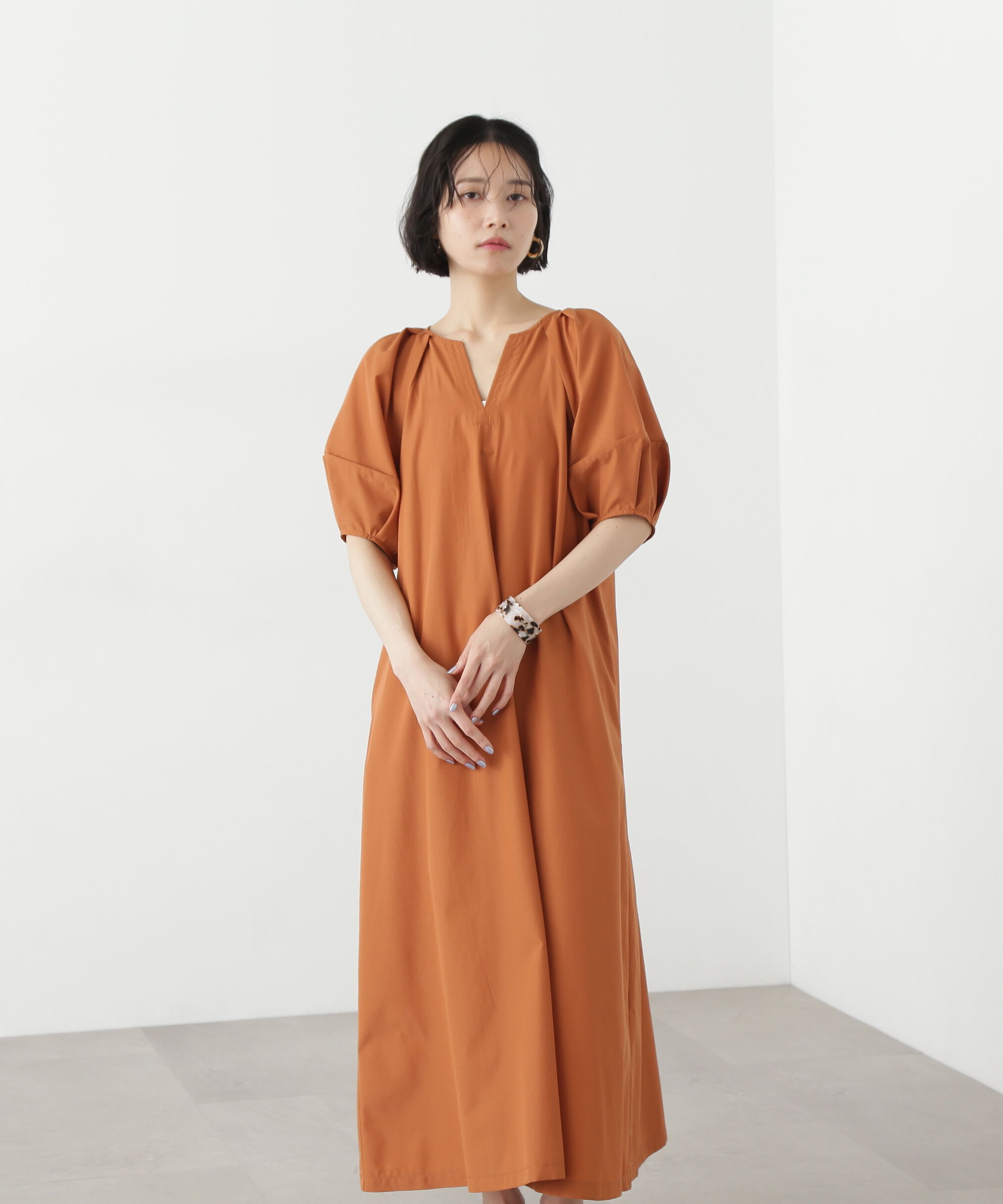  「タックスリーブワンピース」|ワンピース|