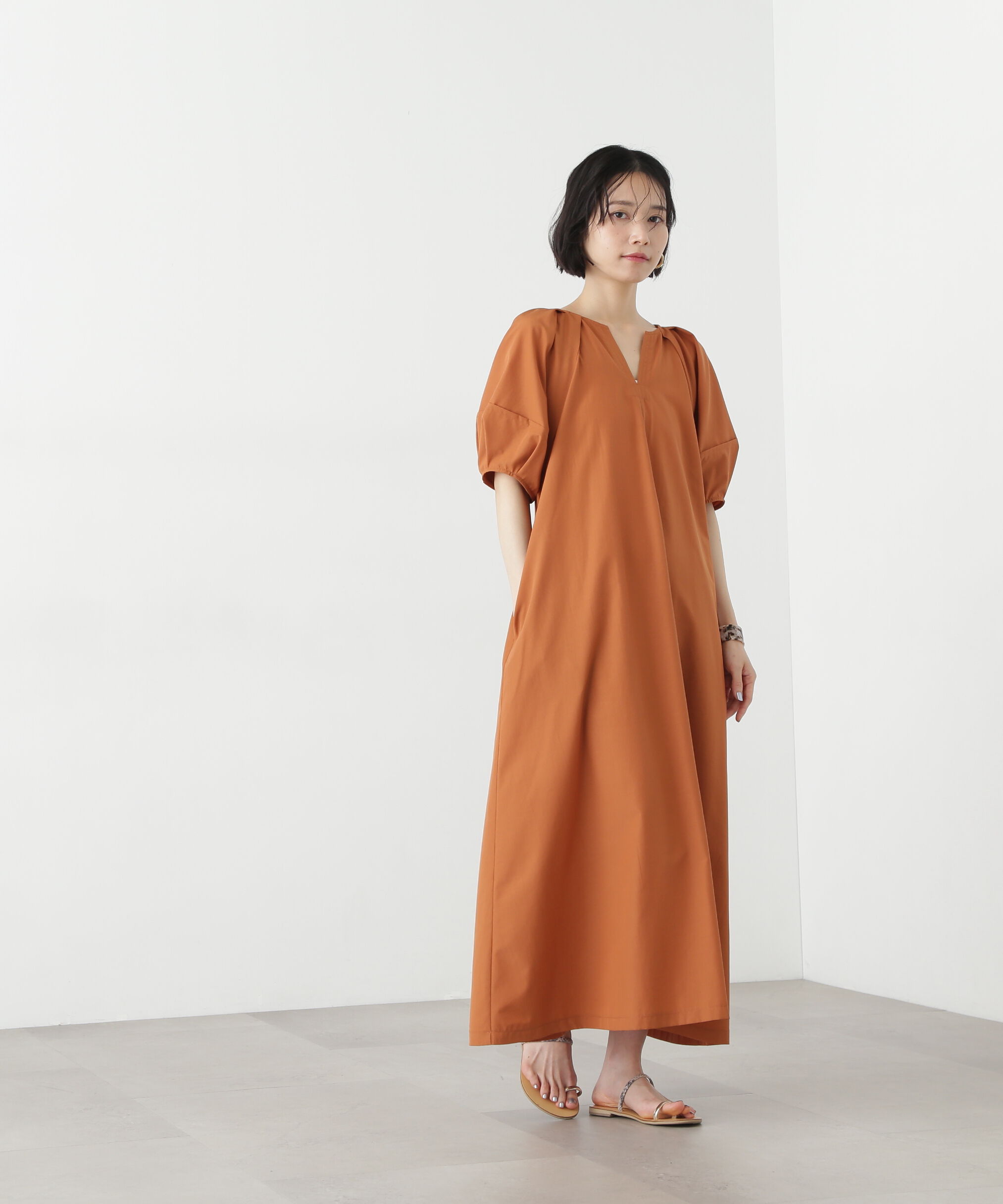  「タックスリーブワンピース」|ワンピース|