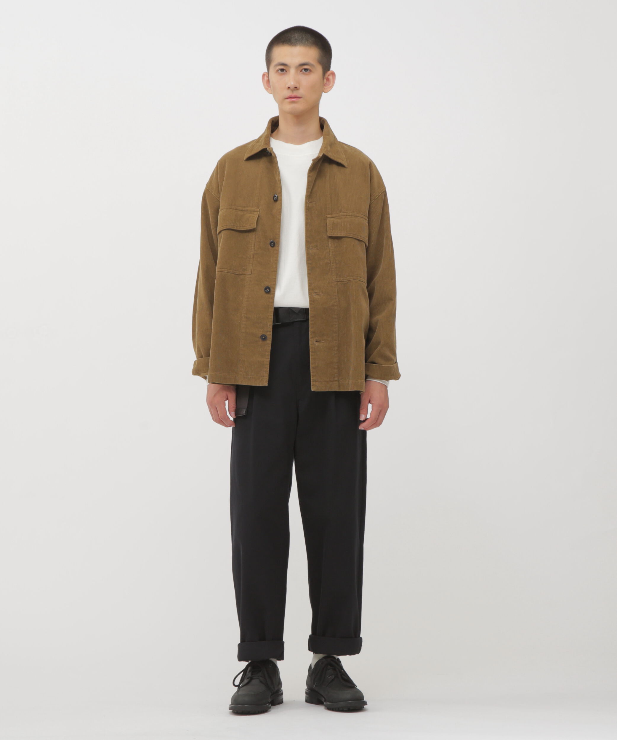 MHL.「WASHED CHINO COTTON TROUSERS」|その他|BLACK