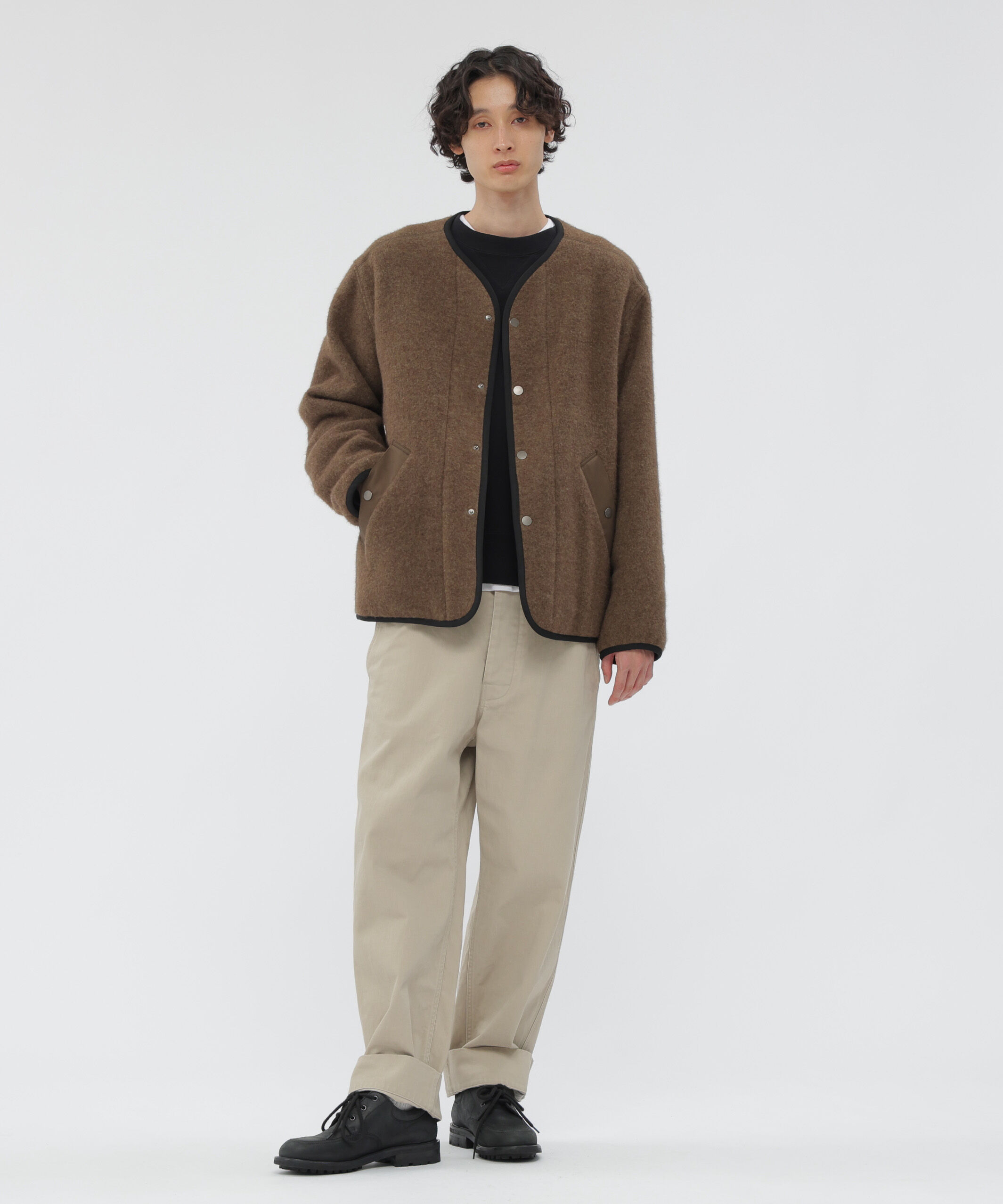 MHL.「ORGANIC COTTON SATEEN TROUSERS」|その他|LIGHT BEIGE1
