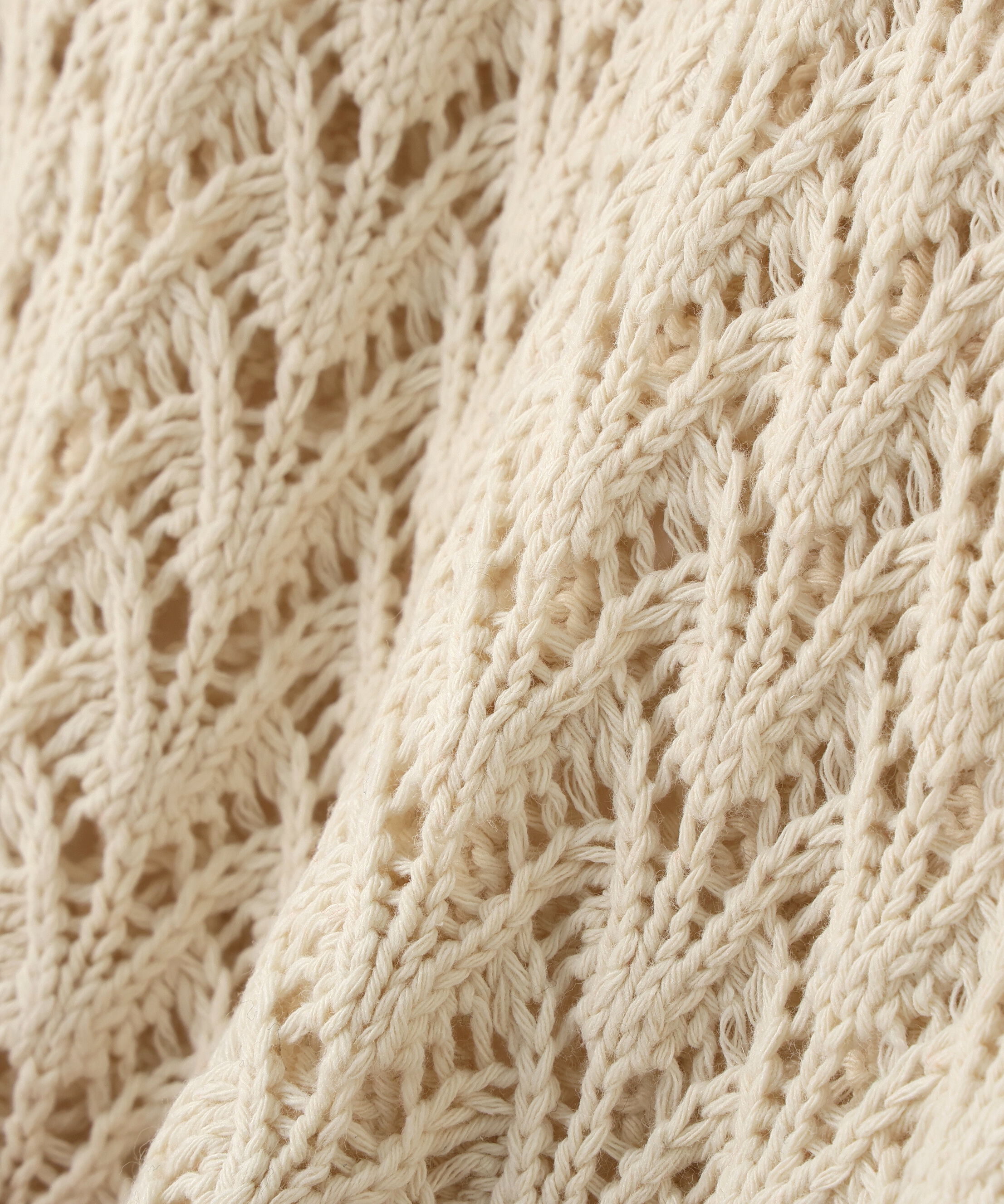  「透かし編みフリルニット」|ニット・セーター|