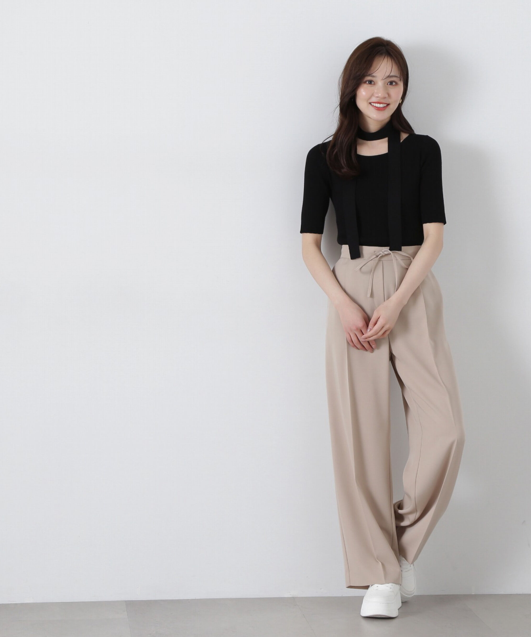 PROPORTION BODY DRESSING「チョーカー付リブニット」|ニット・セーター|