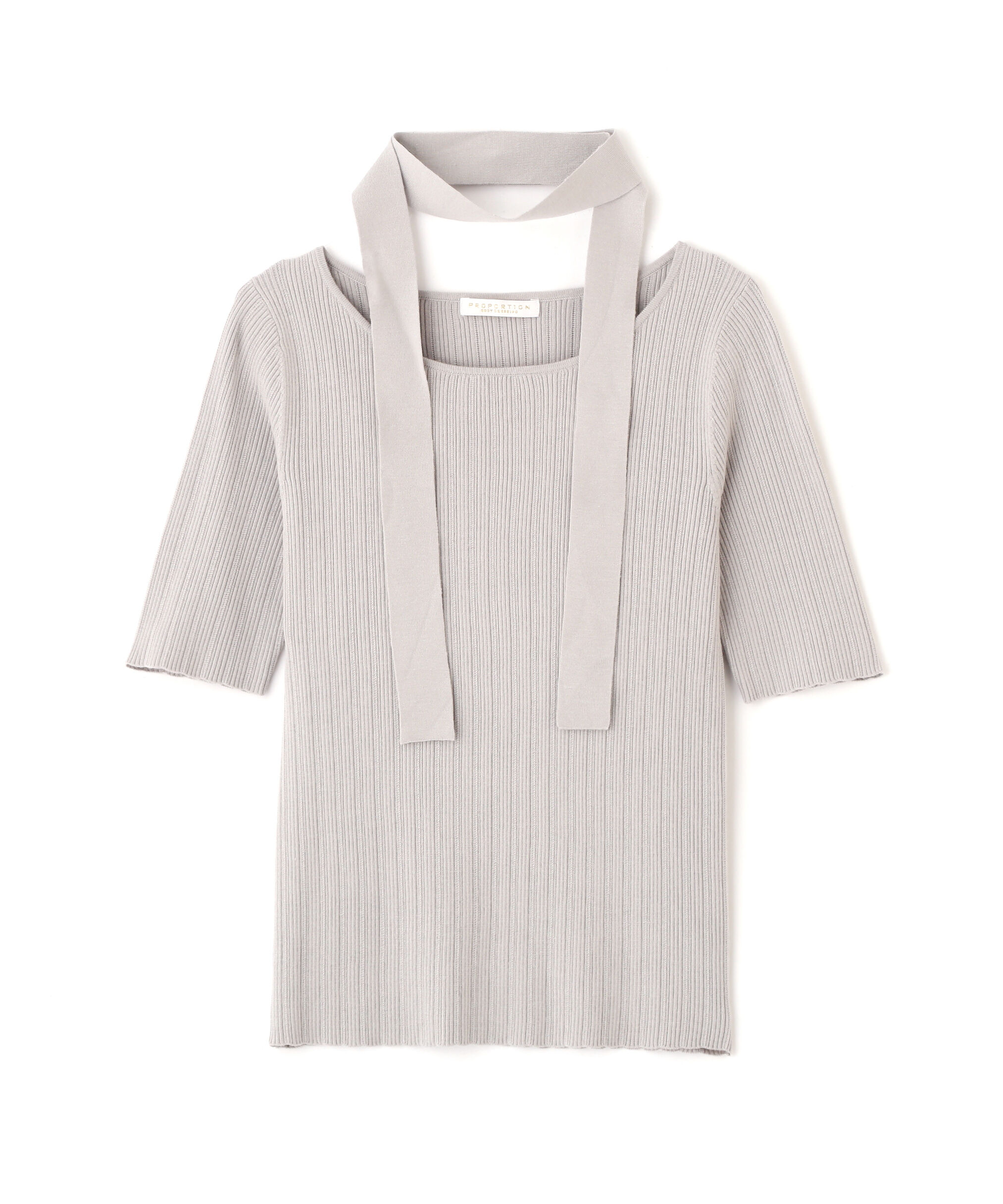 PROPORTION BODY DRESSING「チョーカー付リブニット」|ニット・セーター|