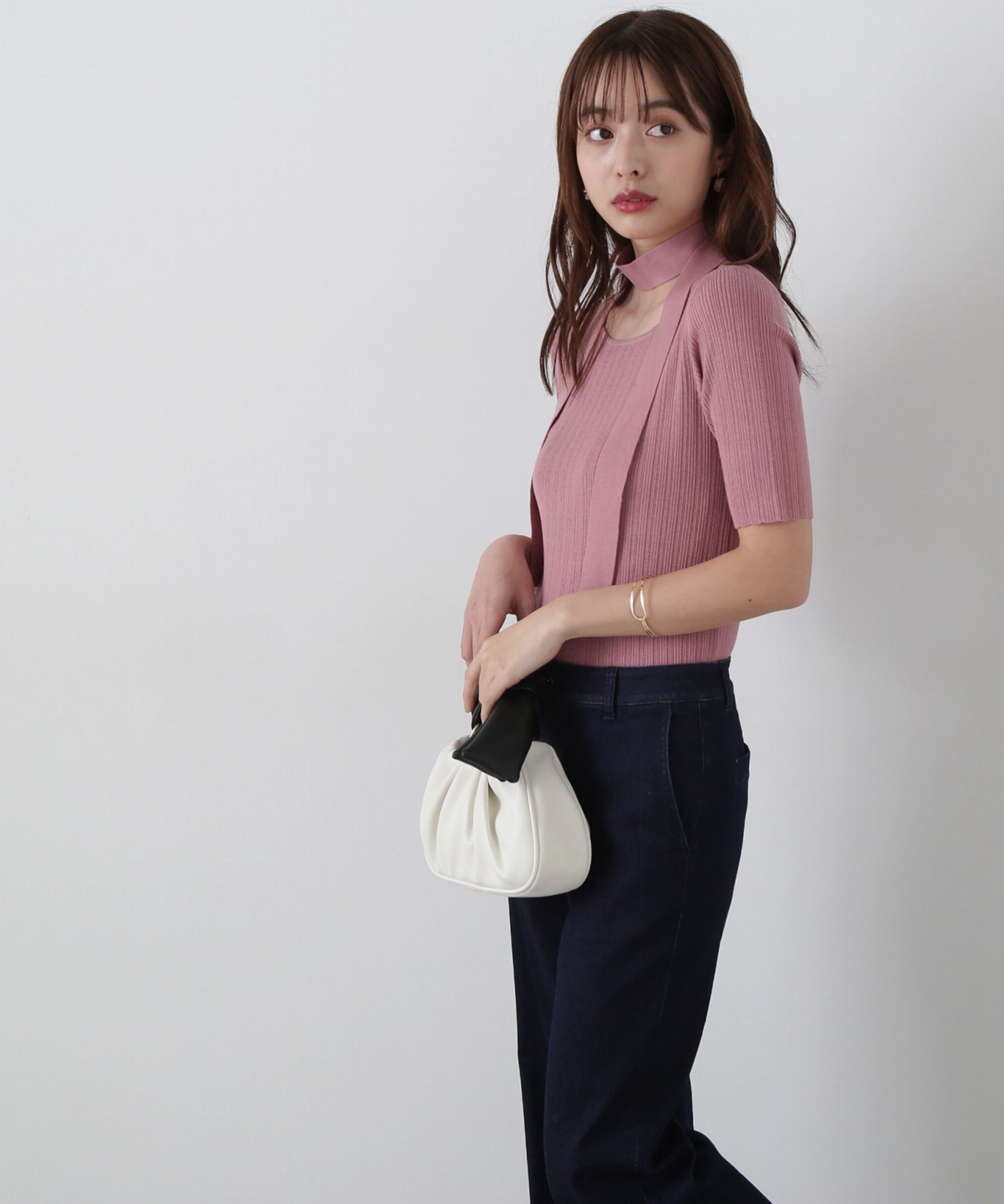 PROPORTION BODY DRESSING「チョーカー付リブニット」|ニット・セーター|