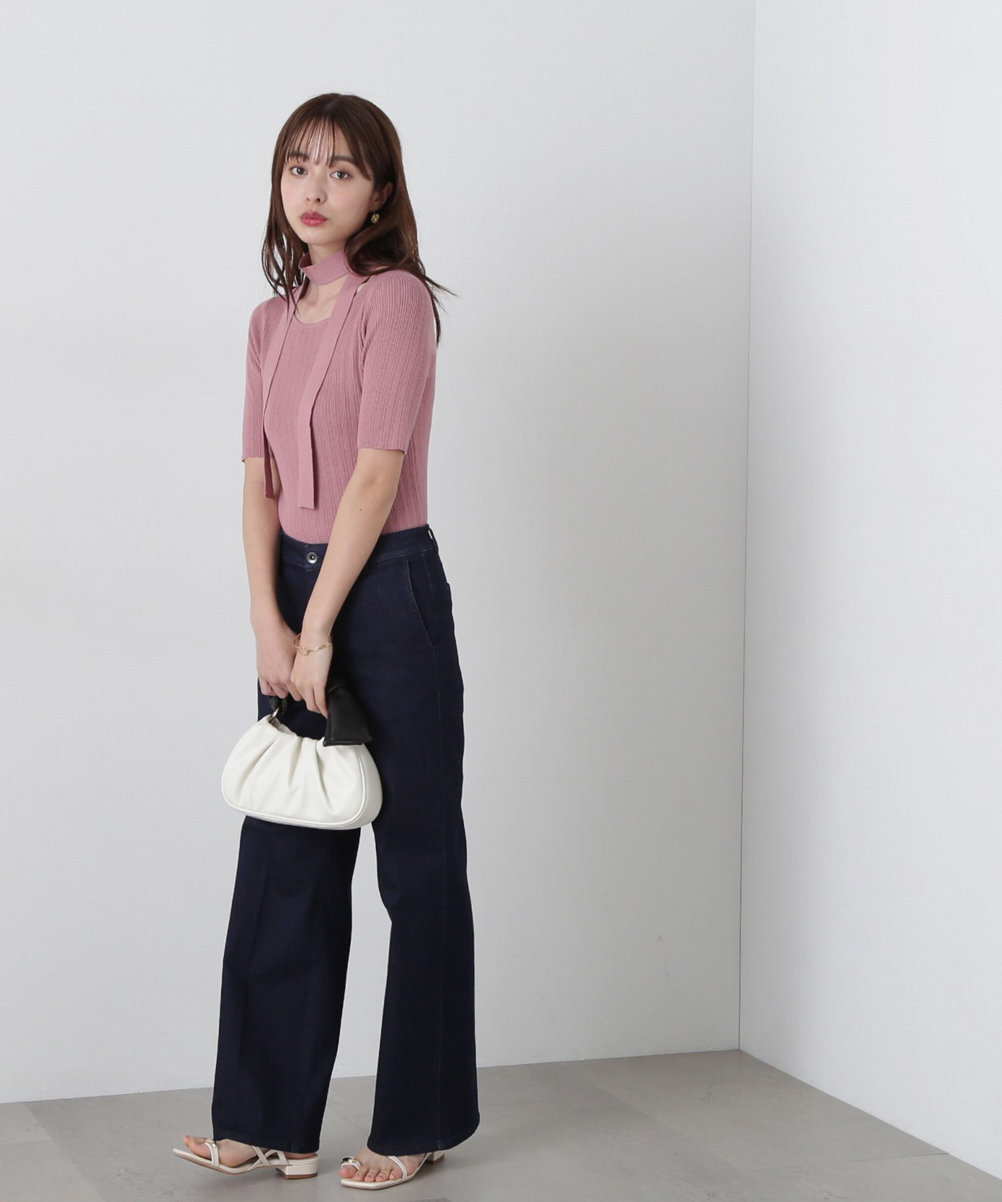 PROPORTION BODY DRESSING「チョーカー付リブニット」|ニット・セーター|