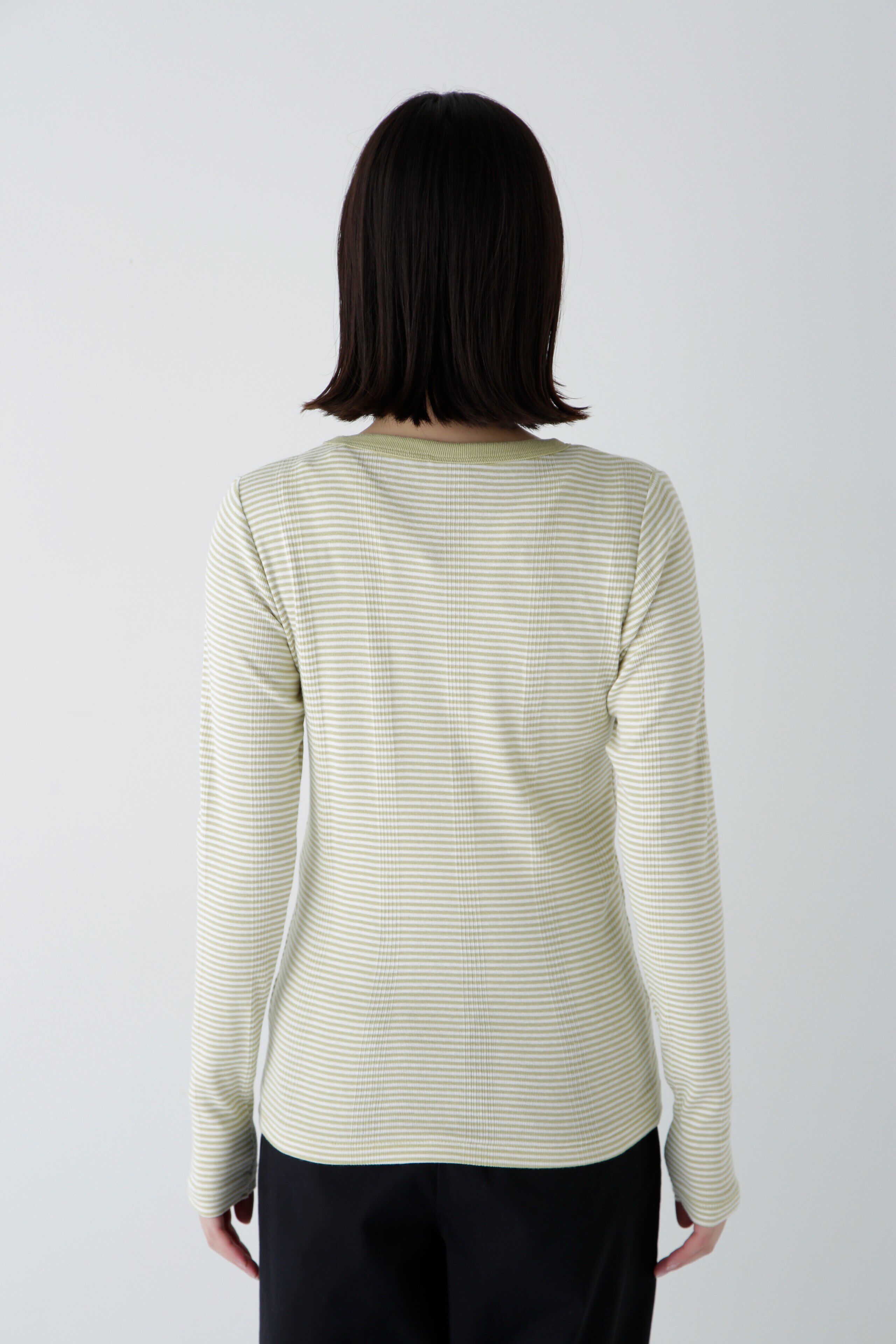  「◆パネルリブロングスリーブＴシャツ」|Tシャツ・カットソー|