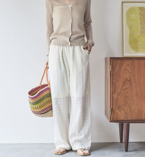 Doux archives「カットレースパンツ」|チノ|IVORY