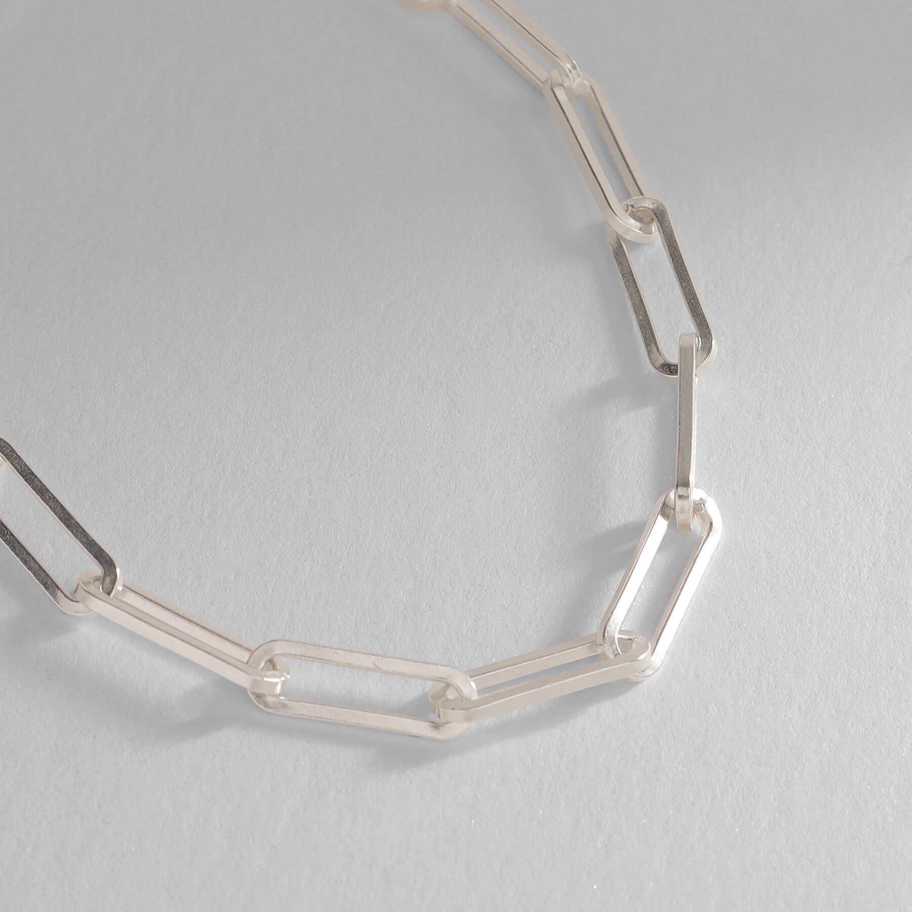 COCOSHNIK ONKITSCH「シルバー デザインチェーン フラットケーブルブレスレット（17cm）」|ブレスレット・バングル|