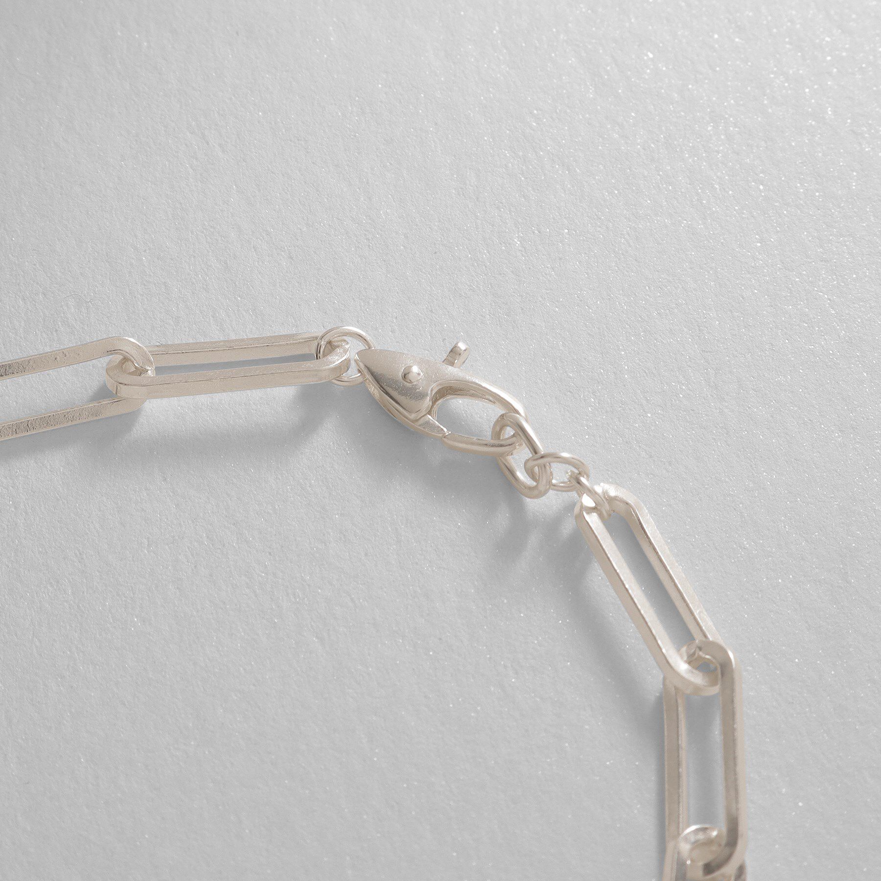 COCOSHNIK ONKITSCH「シルバー デザインチェーン フラットケーブルブレスレット（17cm）」|ブレスレット・バングル|