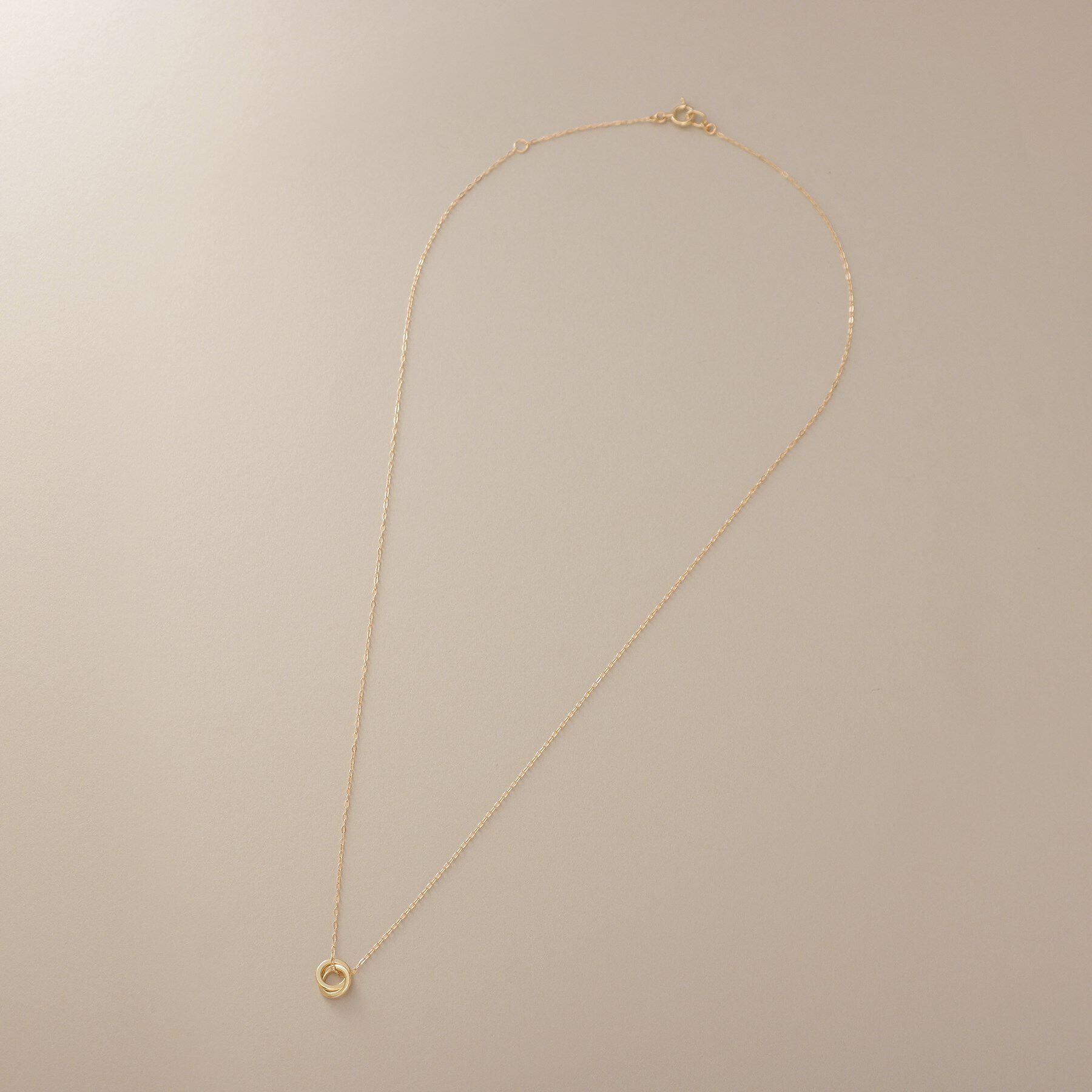 COCOSHNIK「K18ダブルサークル ネックレス」|ネックレス|