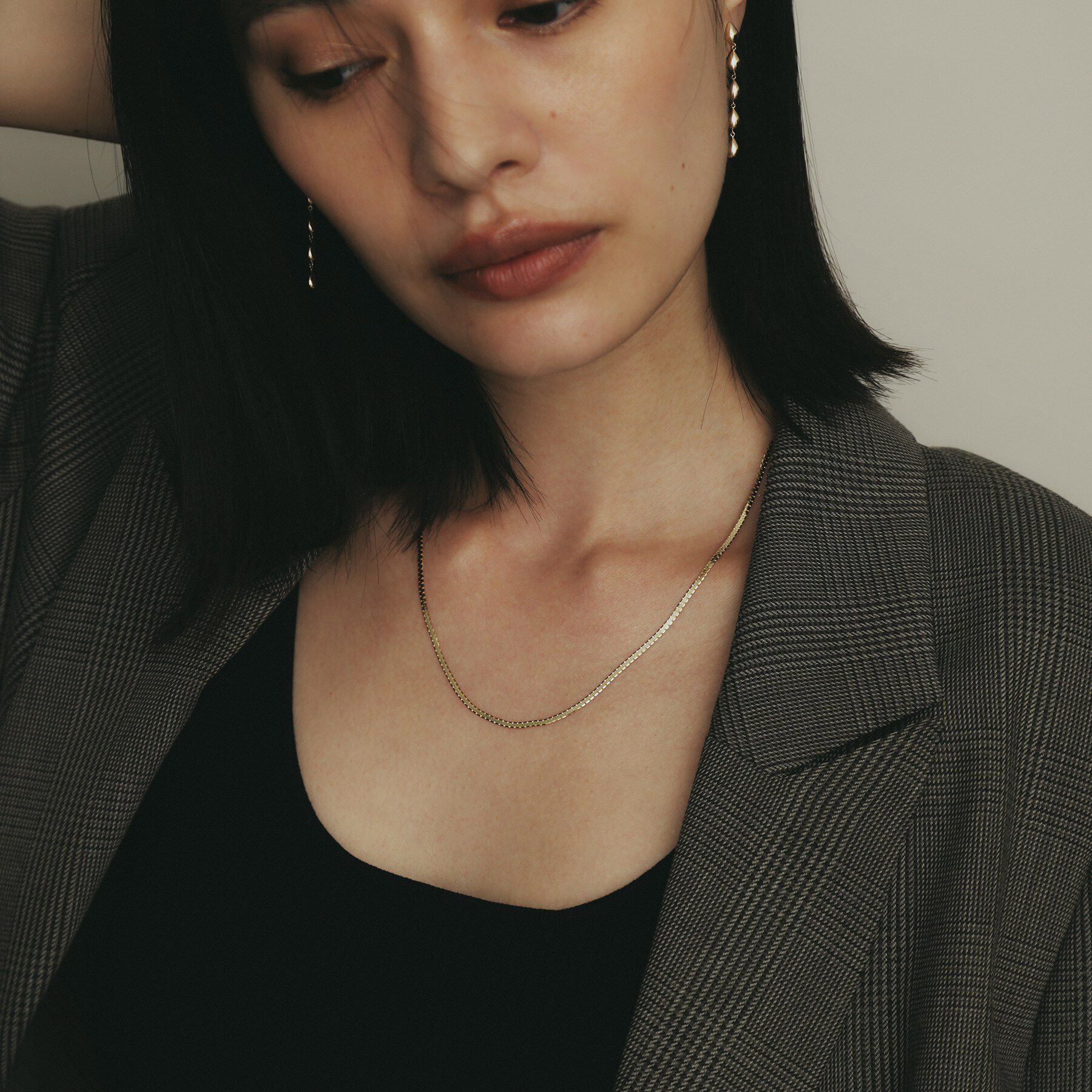 COCOSHNIK「K10スーパーベネフラット ネックレス（50cm）」|ネックレス|