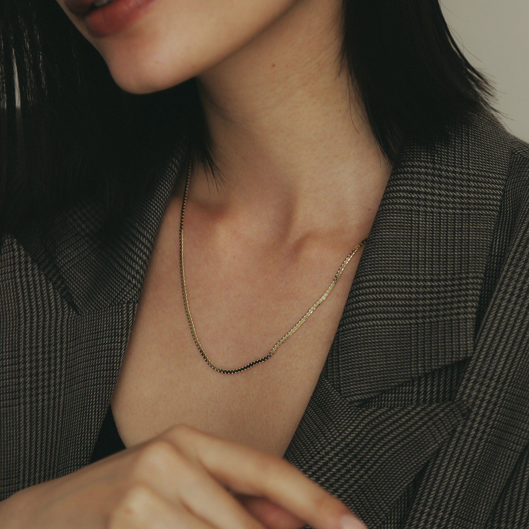 COCOSHNIK「K10スーパーベネフラット ネックレス（50cm）」|ネックレス|