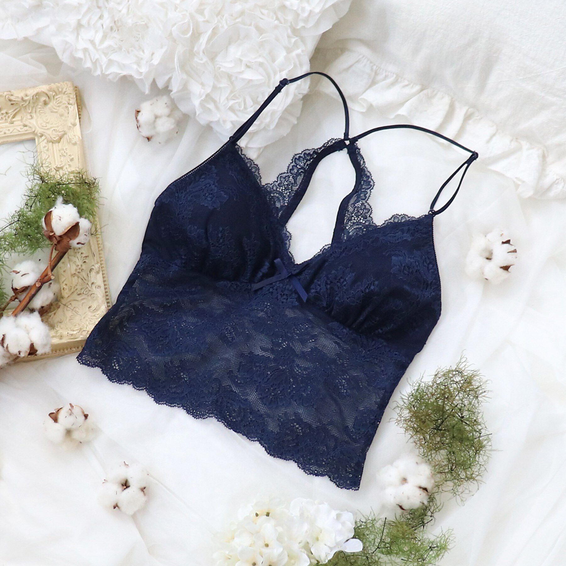 Risa Magli「サンドラ カップ付きキャミソール」|キャミソール|ネイビー(094)