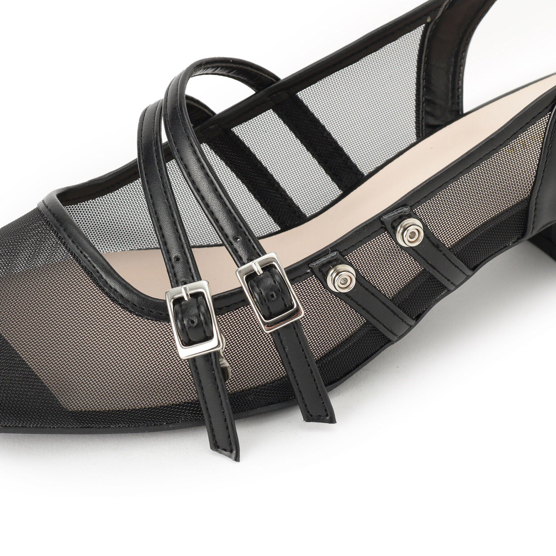 ESPERANZA「ダブルベルトメッシュパンプス」|パンプス|