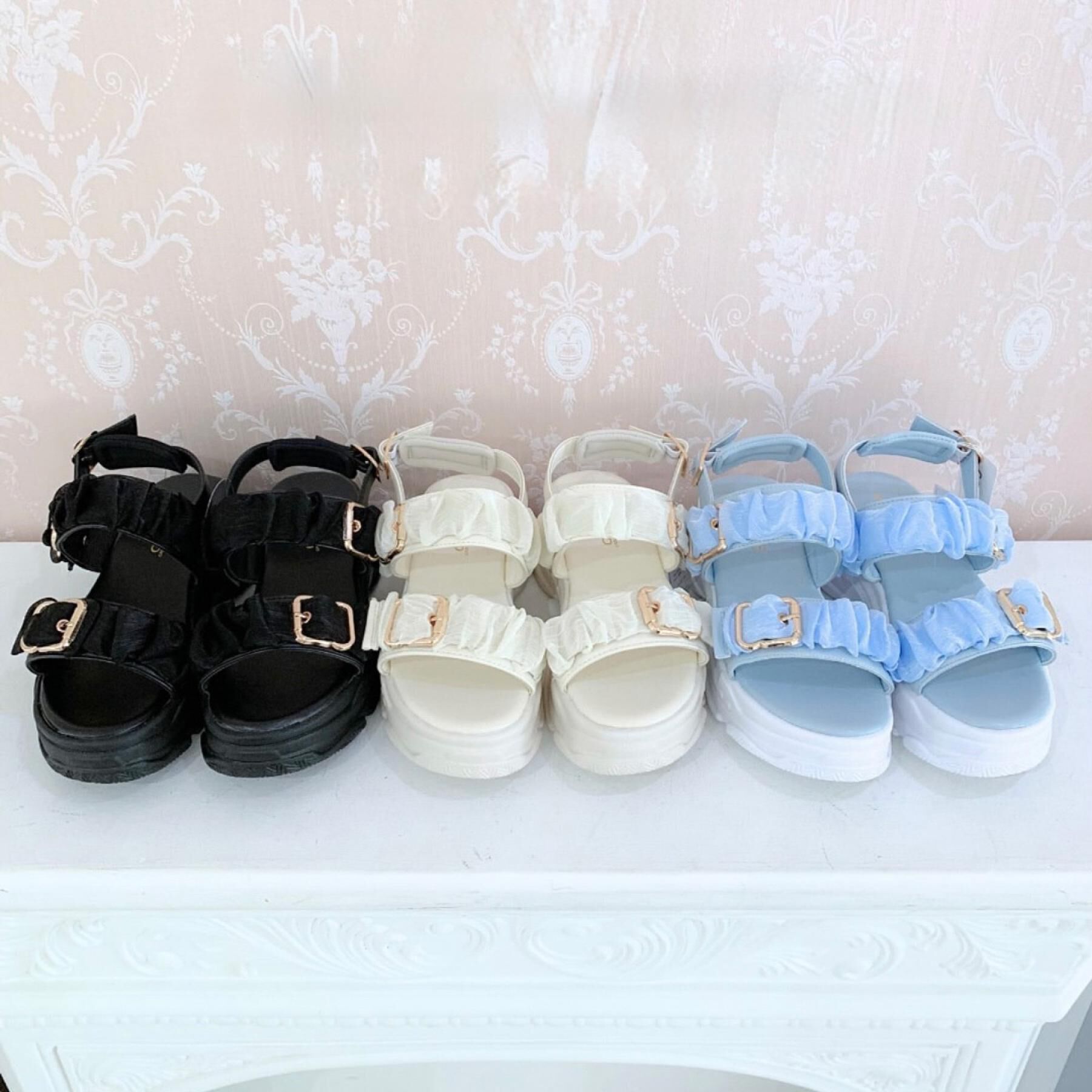 csT&P「ギャザーダブルベルトサンダル」|サンダル|