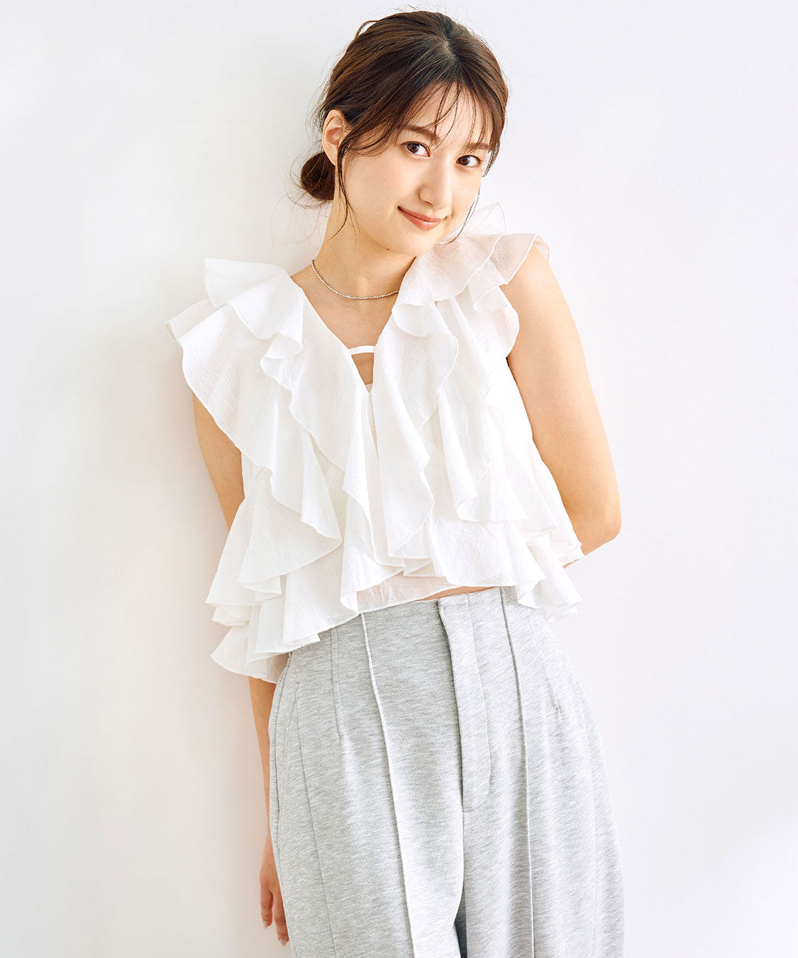 COCO DEAL「ラッフルフリルブラウス」|シャツ・ブラウス|オフ