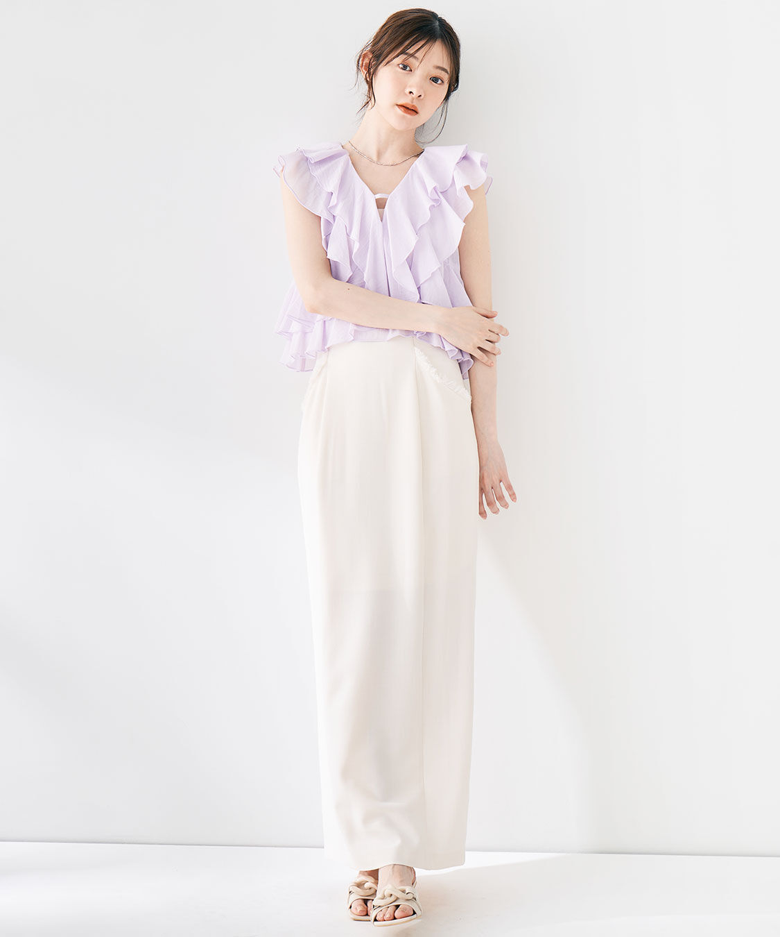 COCO DEAL「ラッフルフリルブラウス」|シャツ・ブラウス|