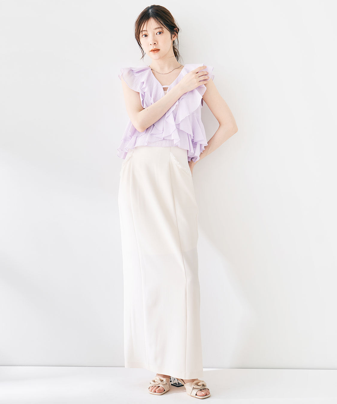 COCO DEAL「ラッフルフリルブラウス」|シャツ・ブラウス|