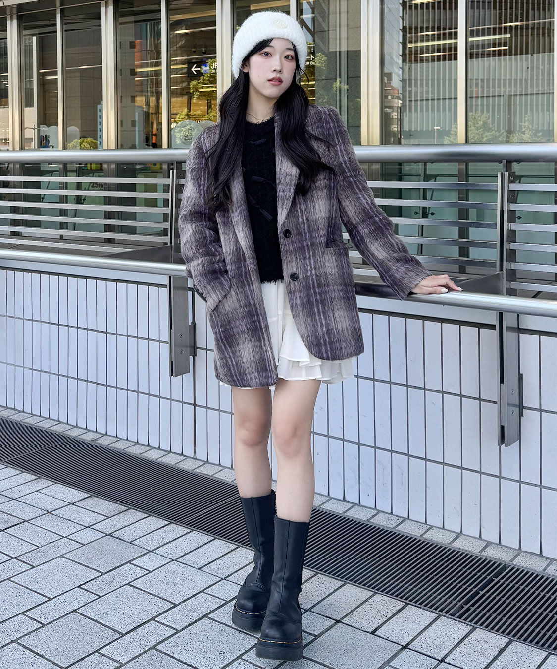 岡崎紗絵さんコラボ】カスケードボウタイフリルミニワンピース（COCO