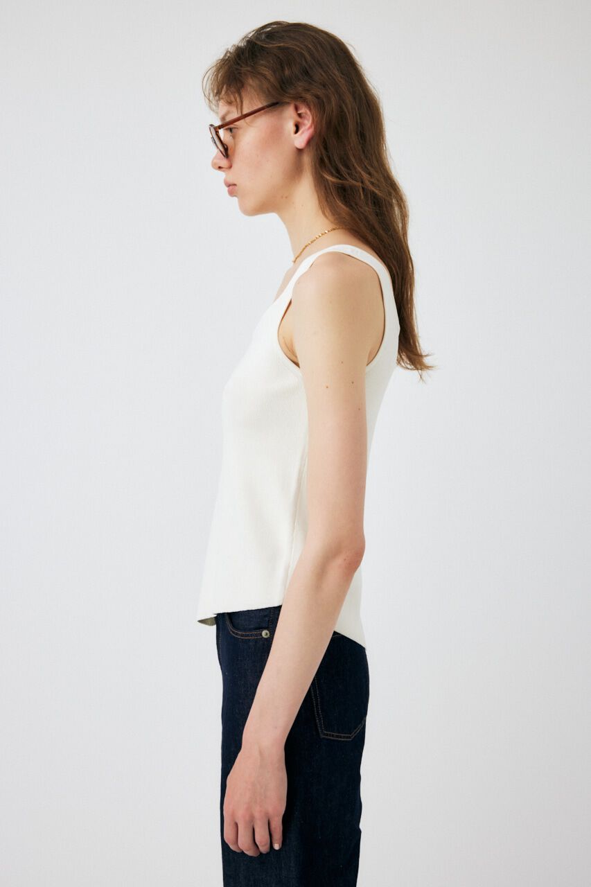 MOUSSY「ASYMMETRY HEM KNIT タンクトップ」|タンクトップ|